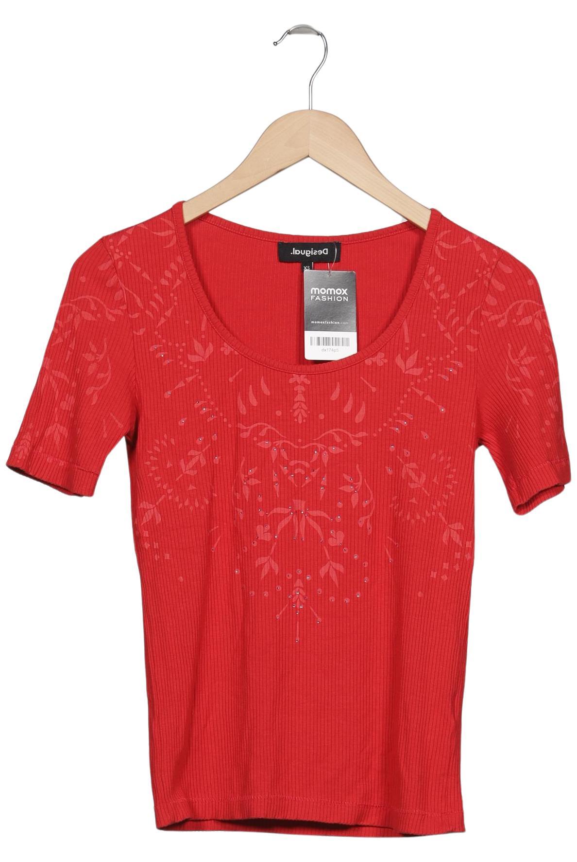 

Desigual Damen T-Shirt, rot, Gr. 34