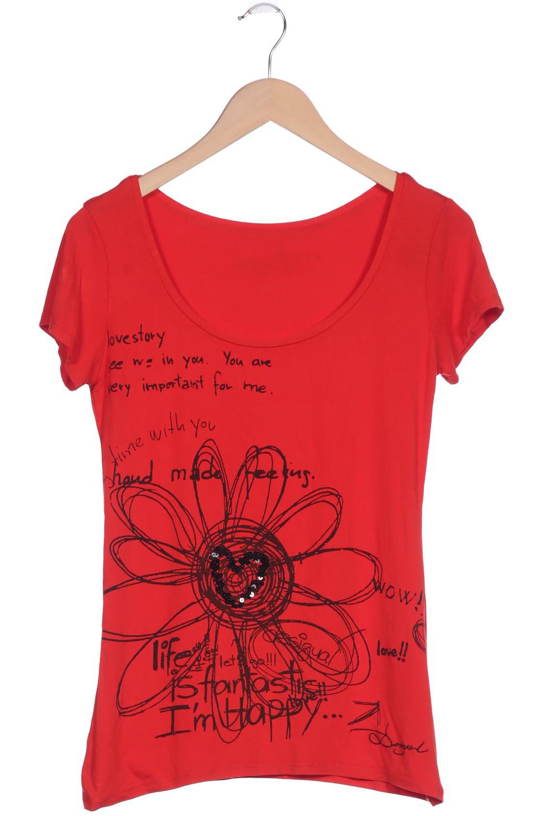 

Desigual Damen T-Shirt, rot, Gr. 36
