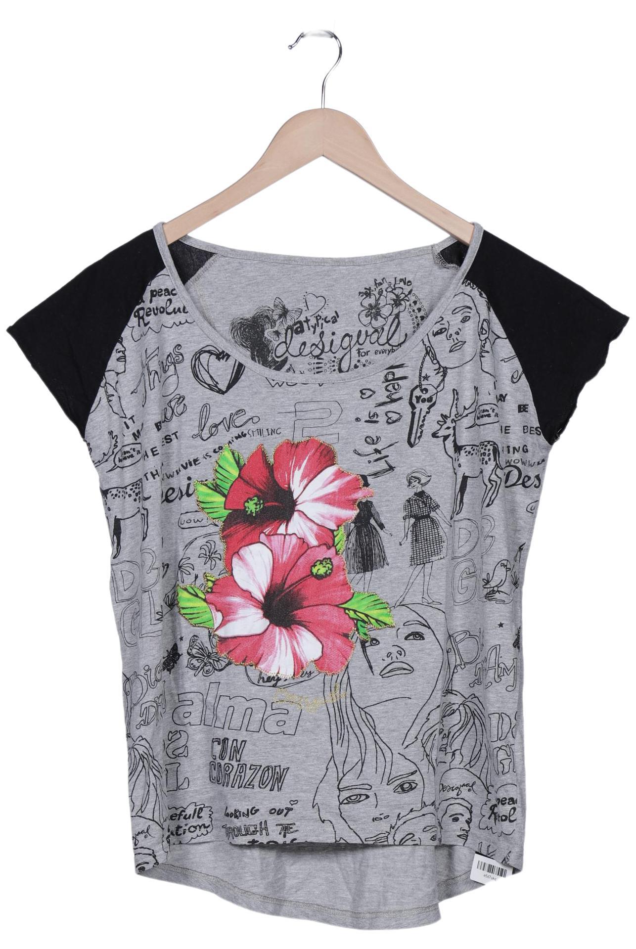 

Desigual Damen T-Shirt, grau, Gr. 44