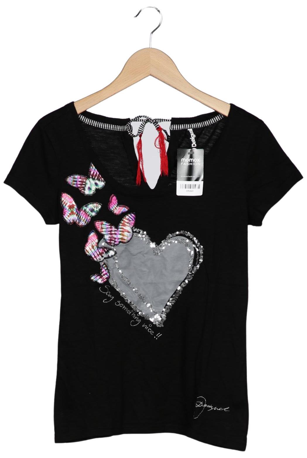 

Desigual Damen T-Shirt, schwarz, Gr. 38