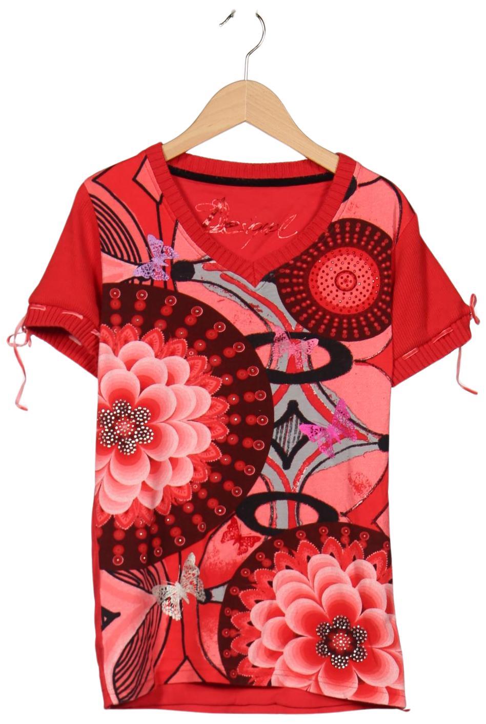 

Desigual Damen T-Shirt, rot, Gr. 38