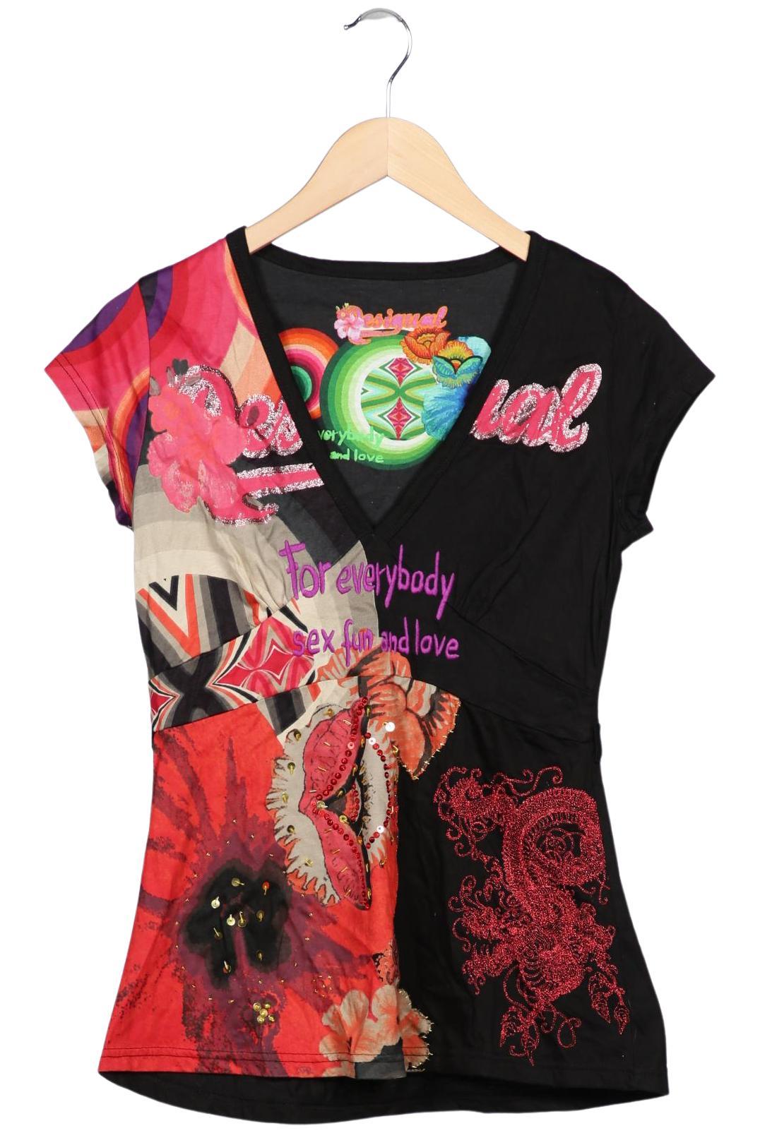 

Desigual Damen T-Shirt, schwarz, Gr. 38