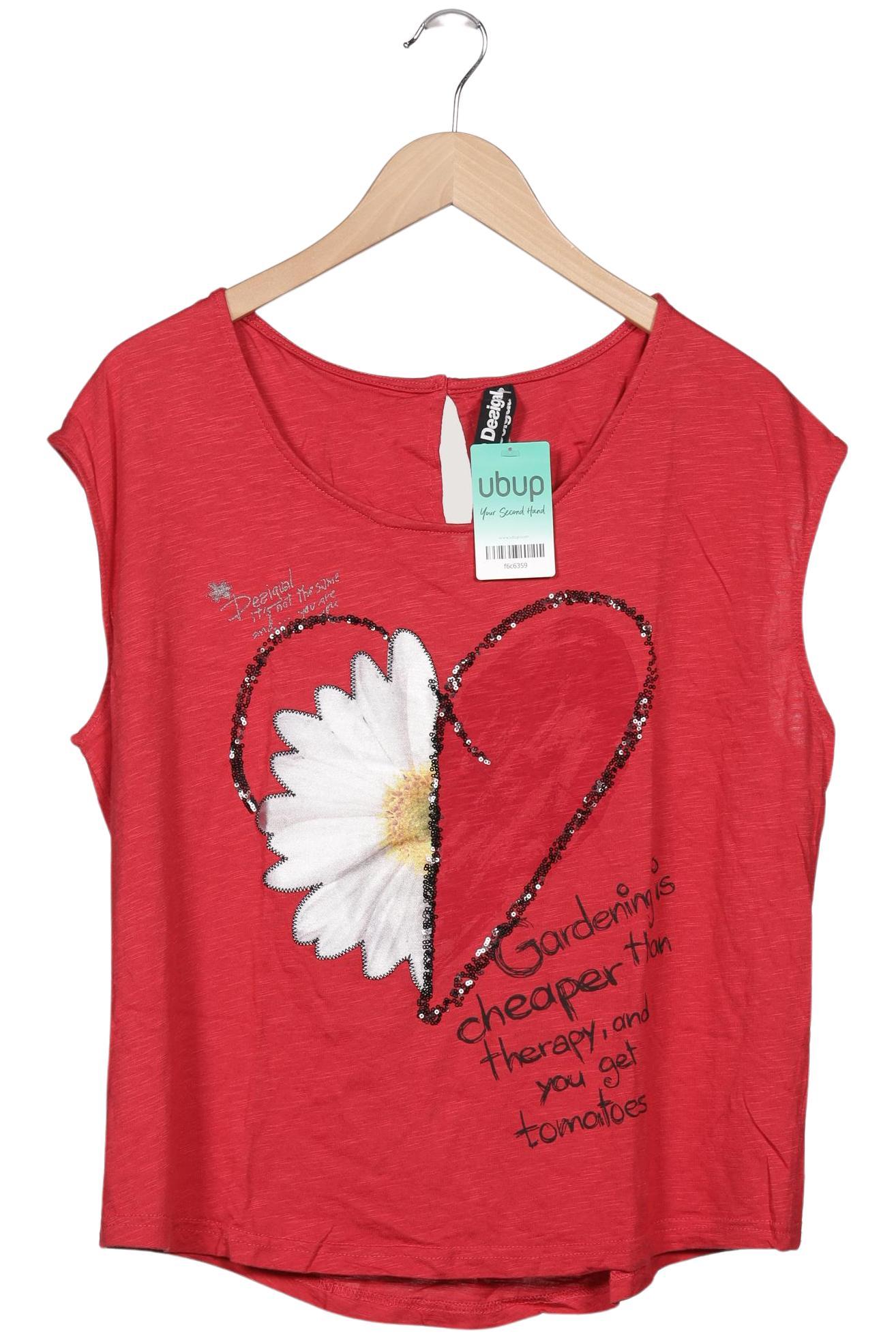 

Desigual Damen T-Shirt, rot, Gr. 44