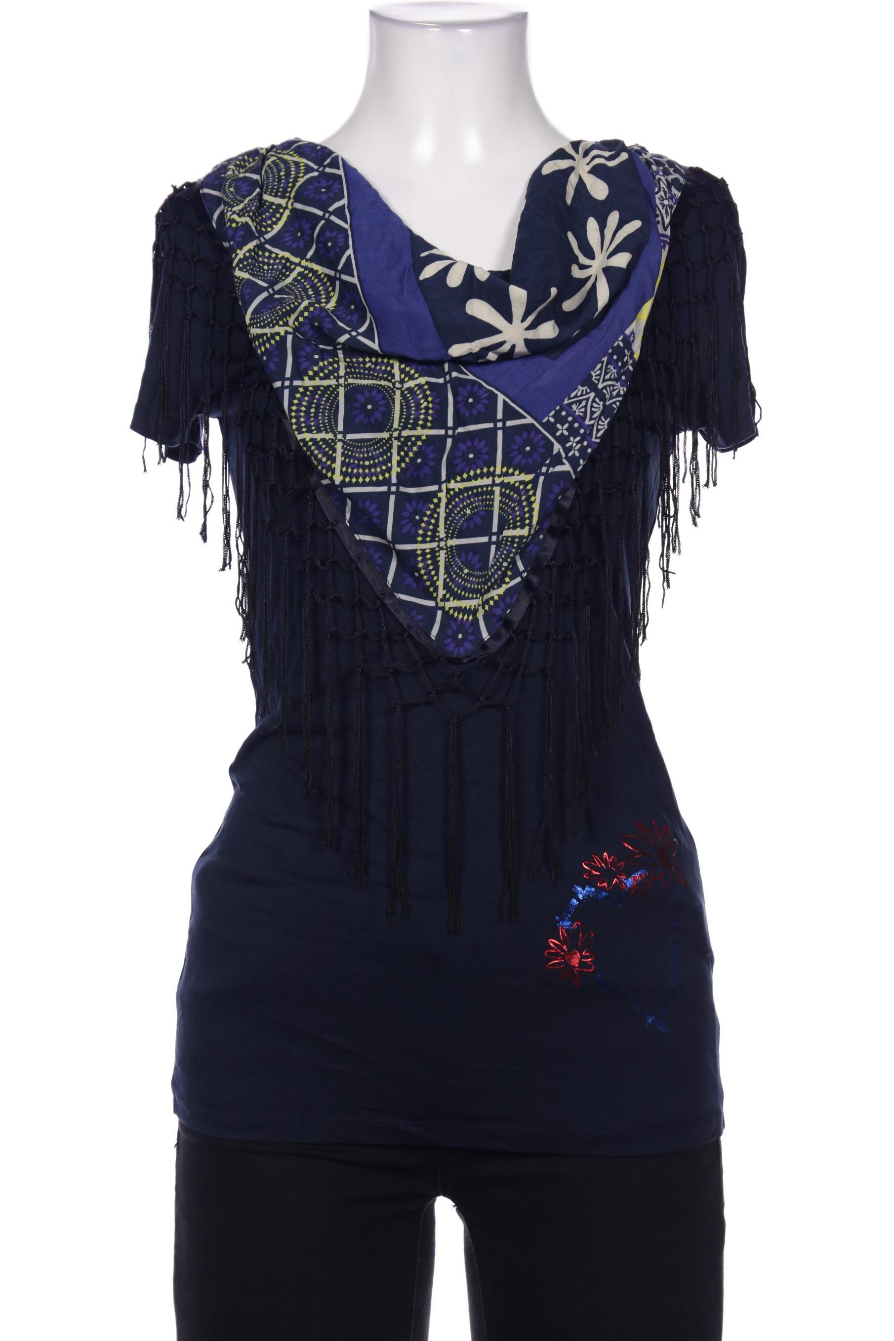 

Desigual Damen T-Shirt, marineblau, Gr. 34