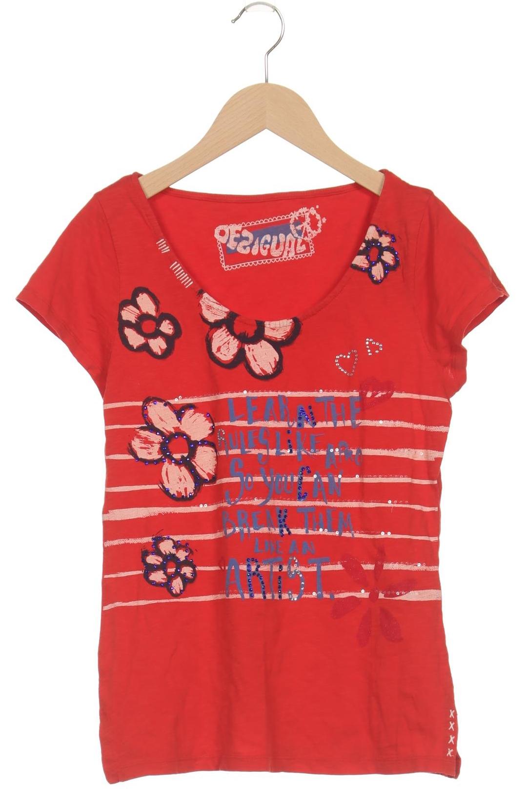 

Desigual Damen T-Shirt, rot, Gr. 36