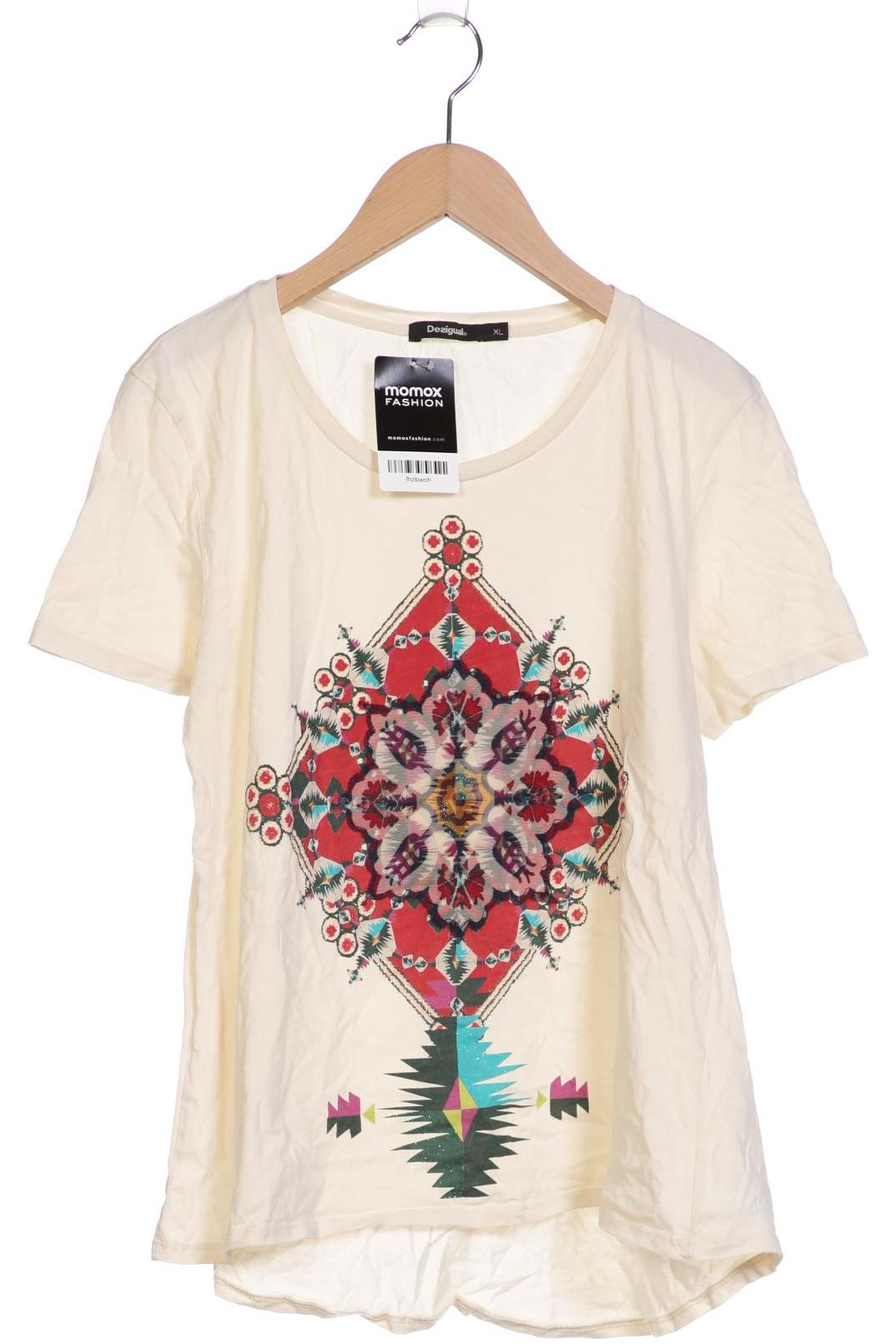 

Desigual Damen T-Shirt, cremeweiß, Gr. 44