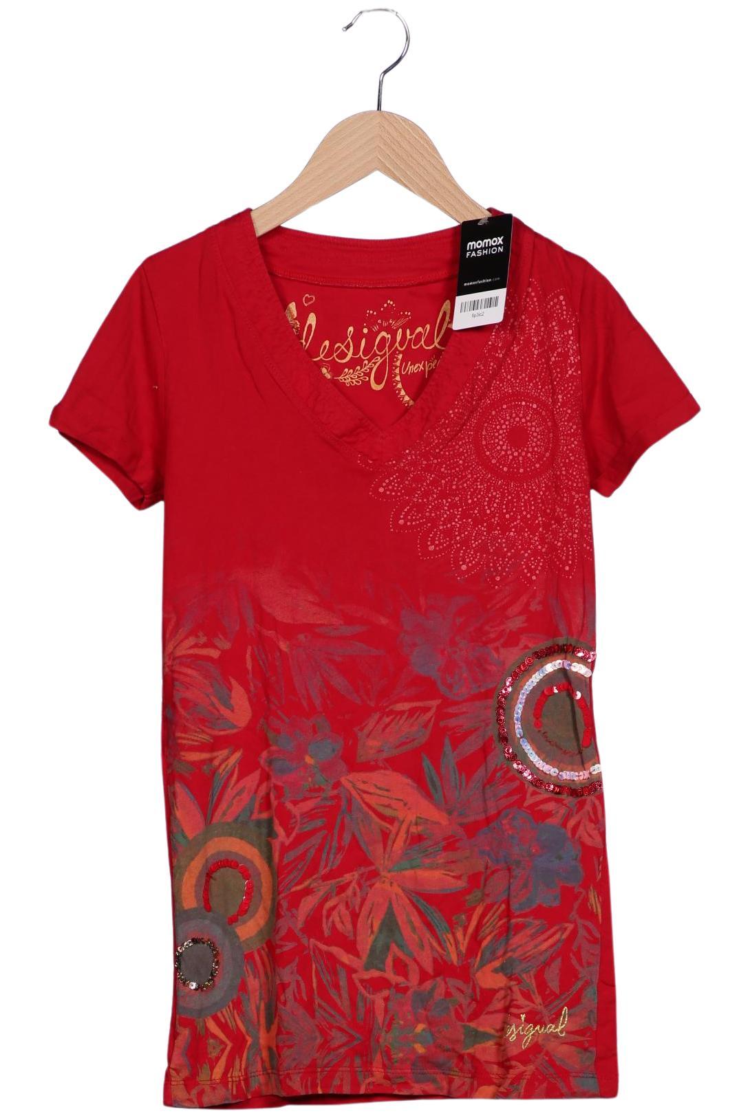 

Desigual Damen T-Shirt, rot, Gr. 36