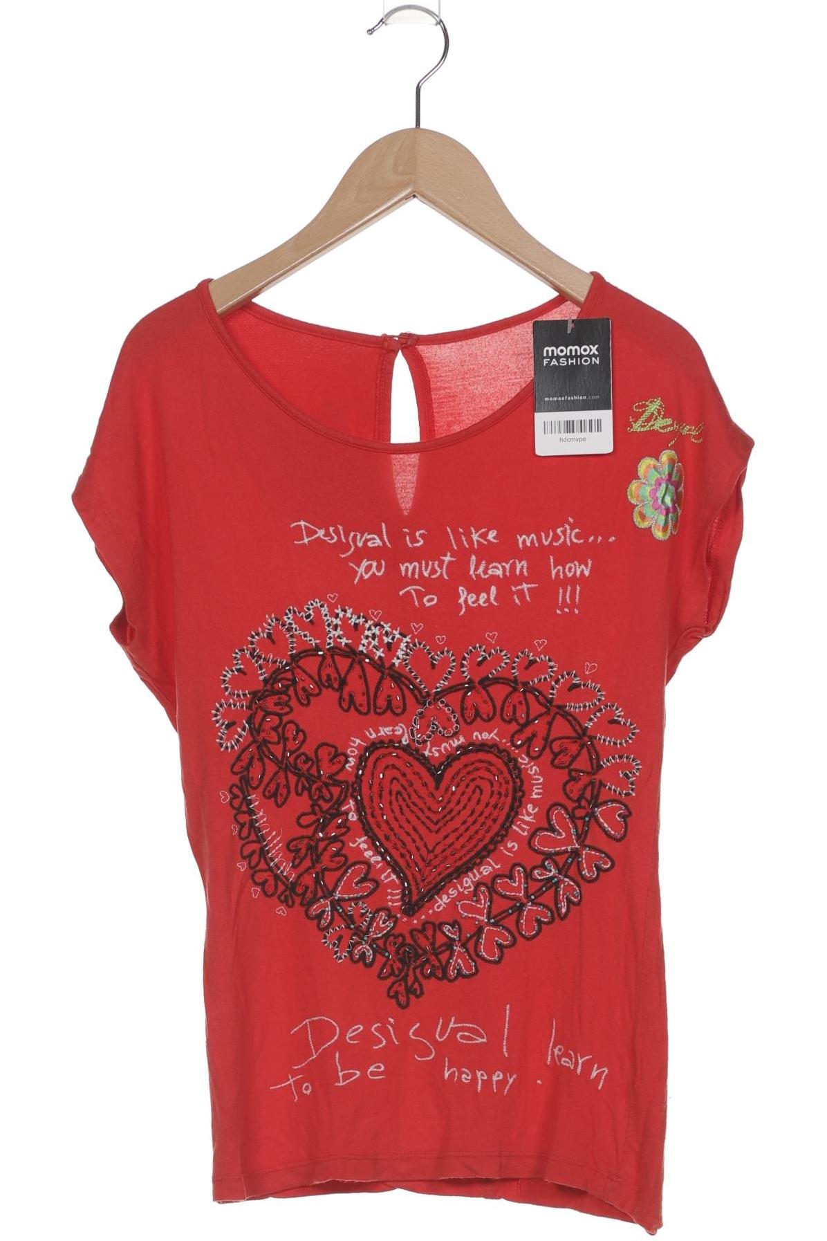

Desigual Damen T-Shirt, rot, Gr. 34