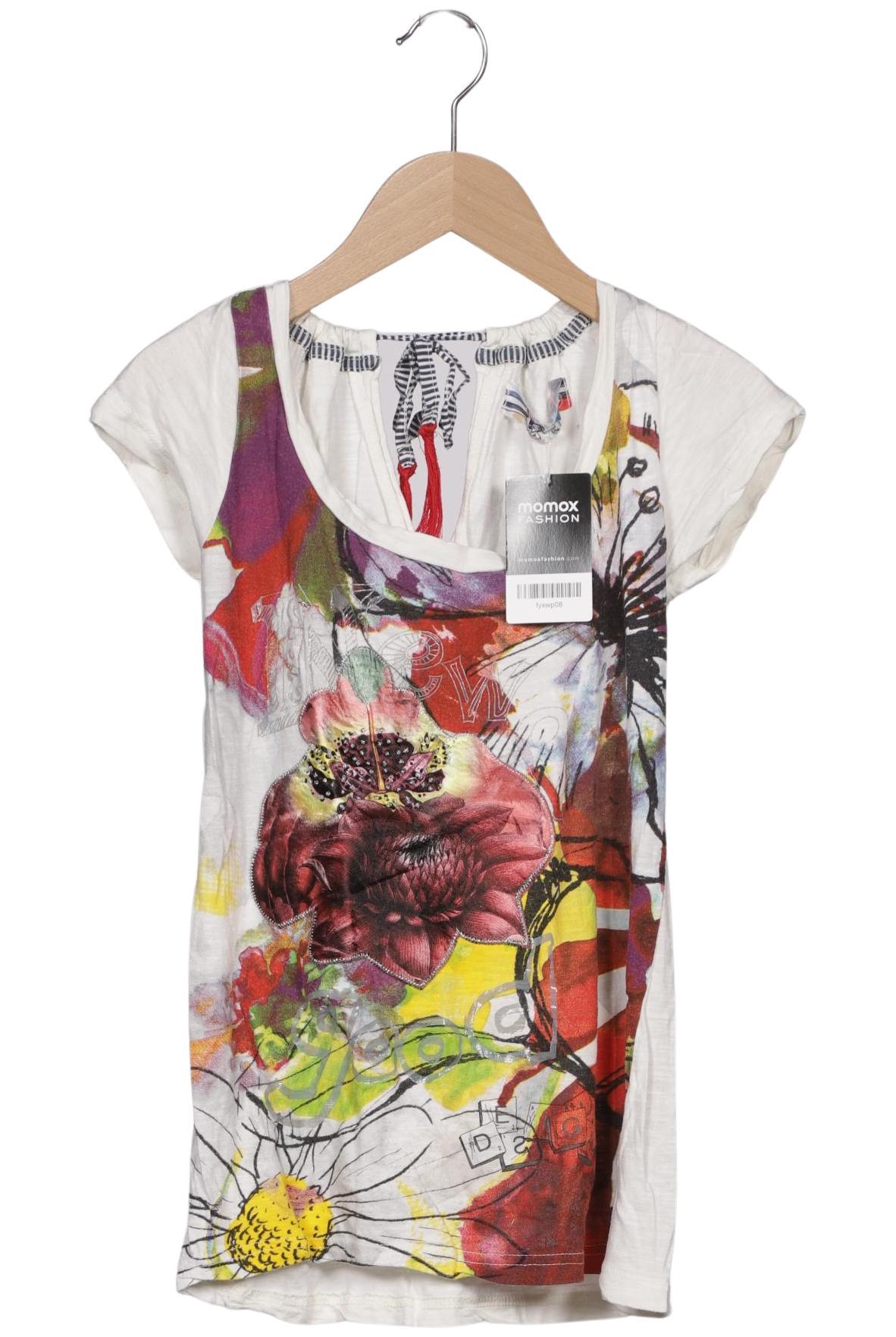 

Desigual Damen T-Shirt, cremeweiß, Gr. 36
