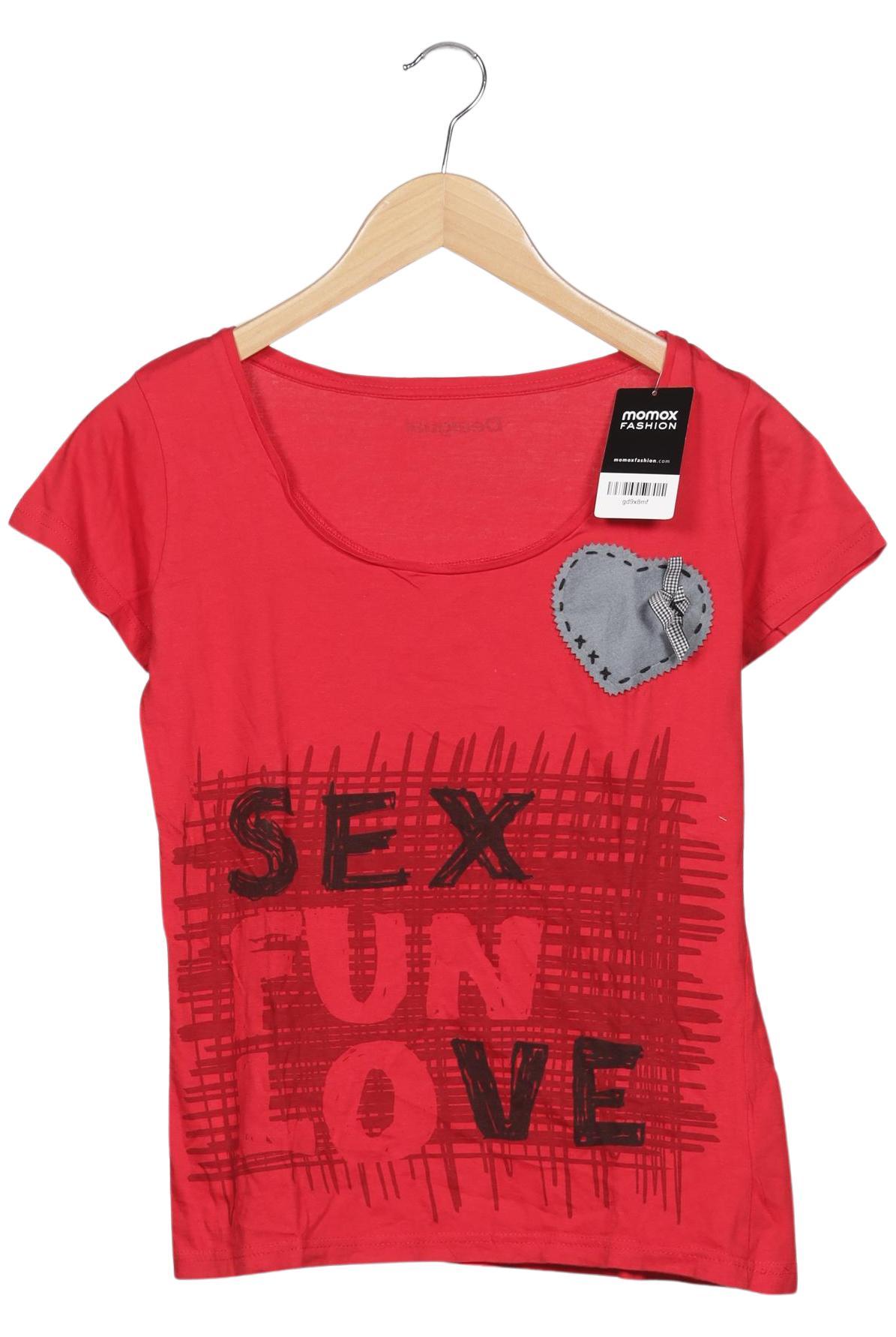 

Desigual Damen T-Shirt, rot, Gr. 36