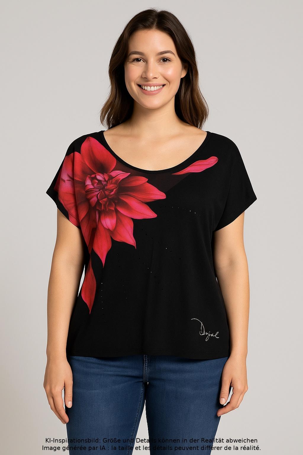 

Desigual Damen T-Shirt, schwarz, Gr. 42