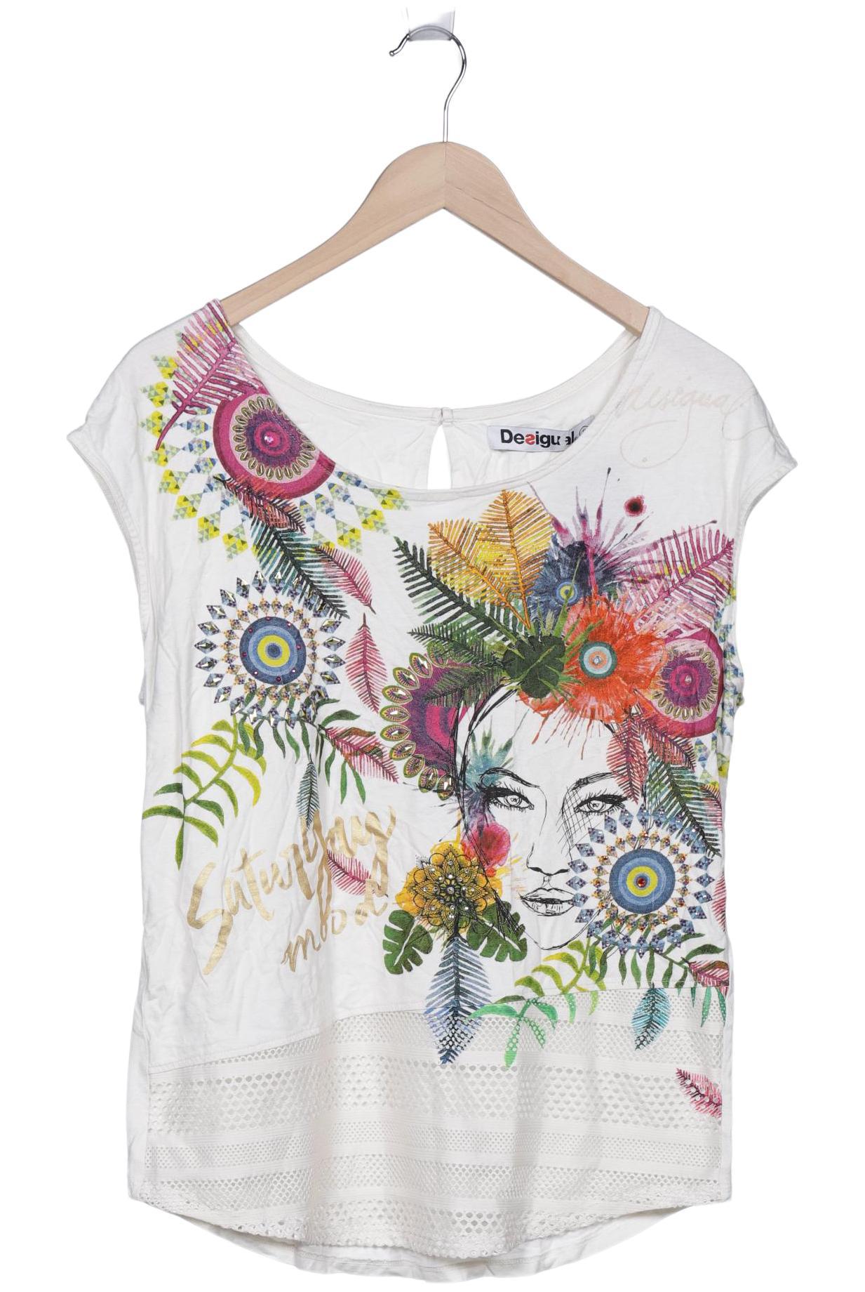 

Desigual Damen T-Shirt, cremeweiß, Gr. 36