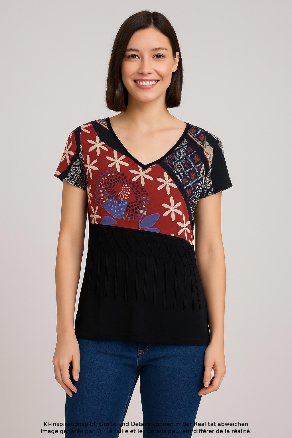 

Desigual Damen T-Shirt, schwarz, Gr. 34