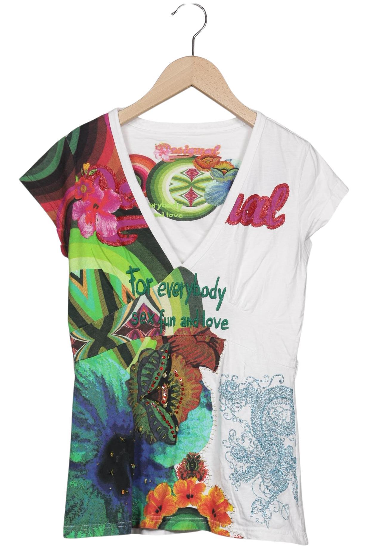 

Desigual Damen T-Shirt, weiß, Gr. 36