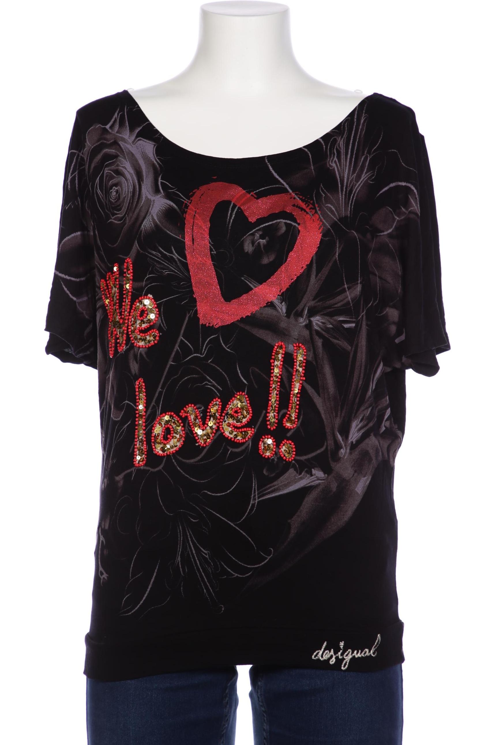 

Desigual Damen T-Shirt, schwarz, Gr. 38