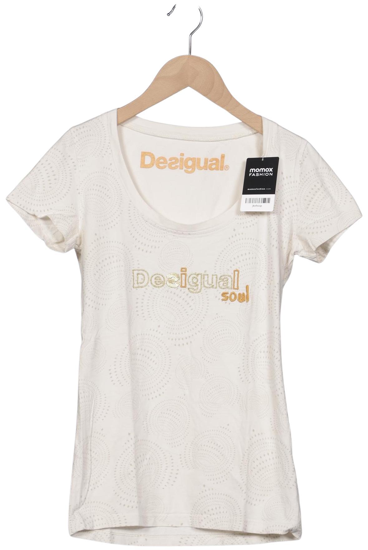 

Desigual Damen T-Shirt, cremeweiß, Gr. 36