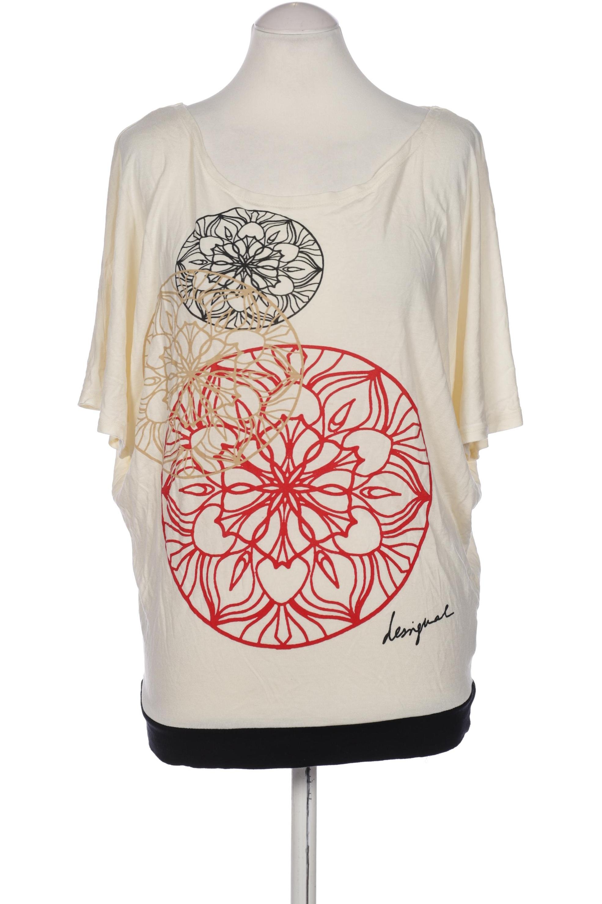 

Desigual Damen T-Shirt, cremeweiß, Gr. 38