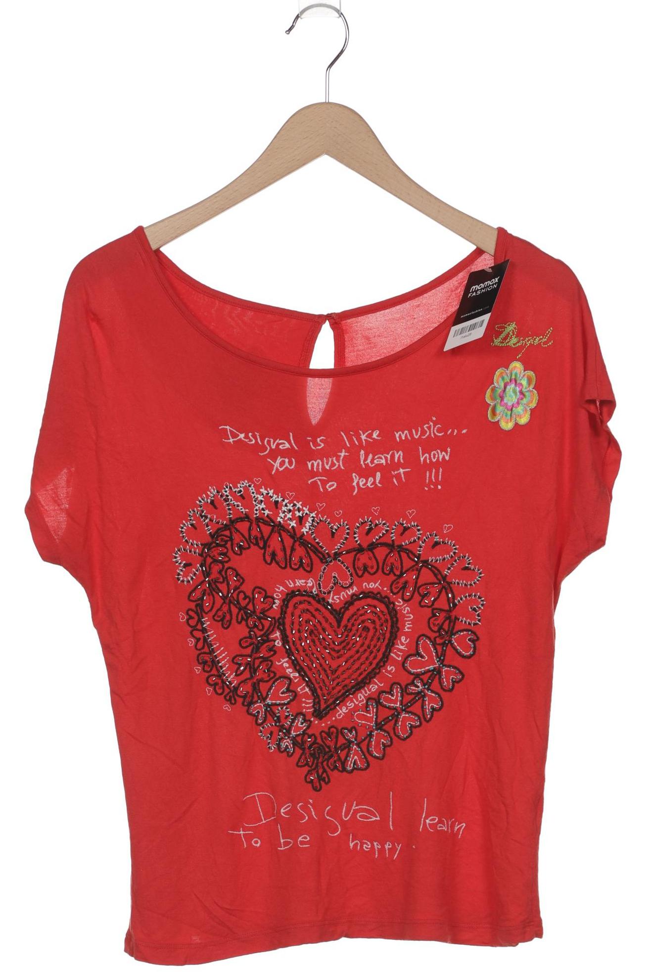 

Desigual Damen T-Shirt, rot, Gr. 38