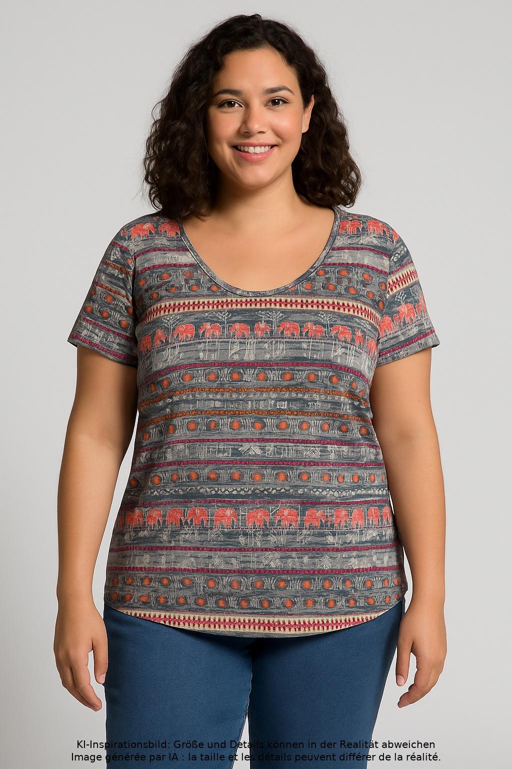 

Desigual Damen T-Shirt, mehrfarbig, Gr. 46