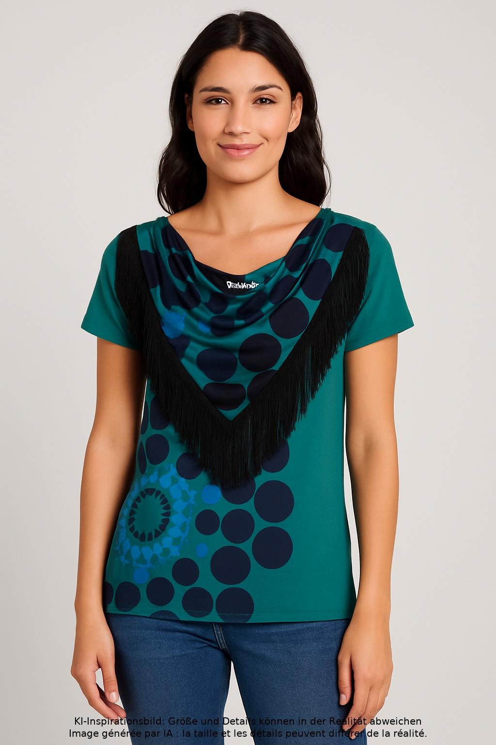 

Desigual Damen T-Shirt, türkis, Gr. 42