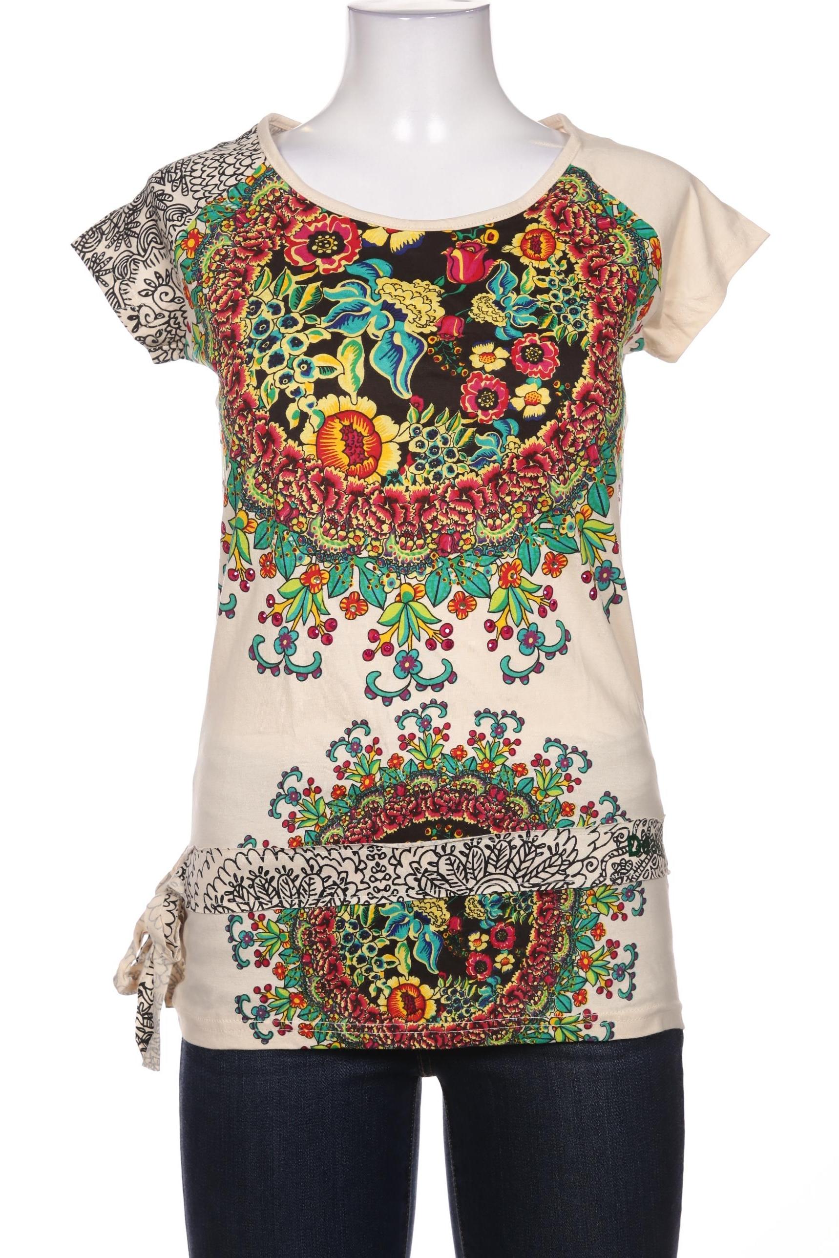 

Desigual Damen T-Shirt, cremeweiß, Gr. 38