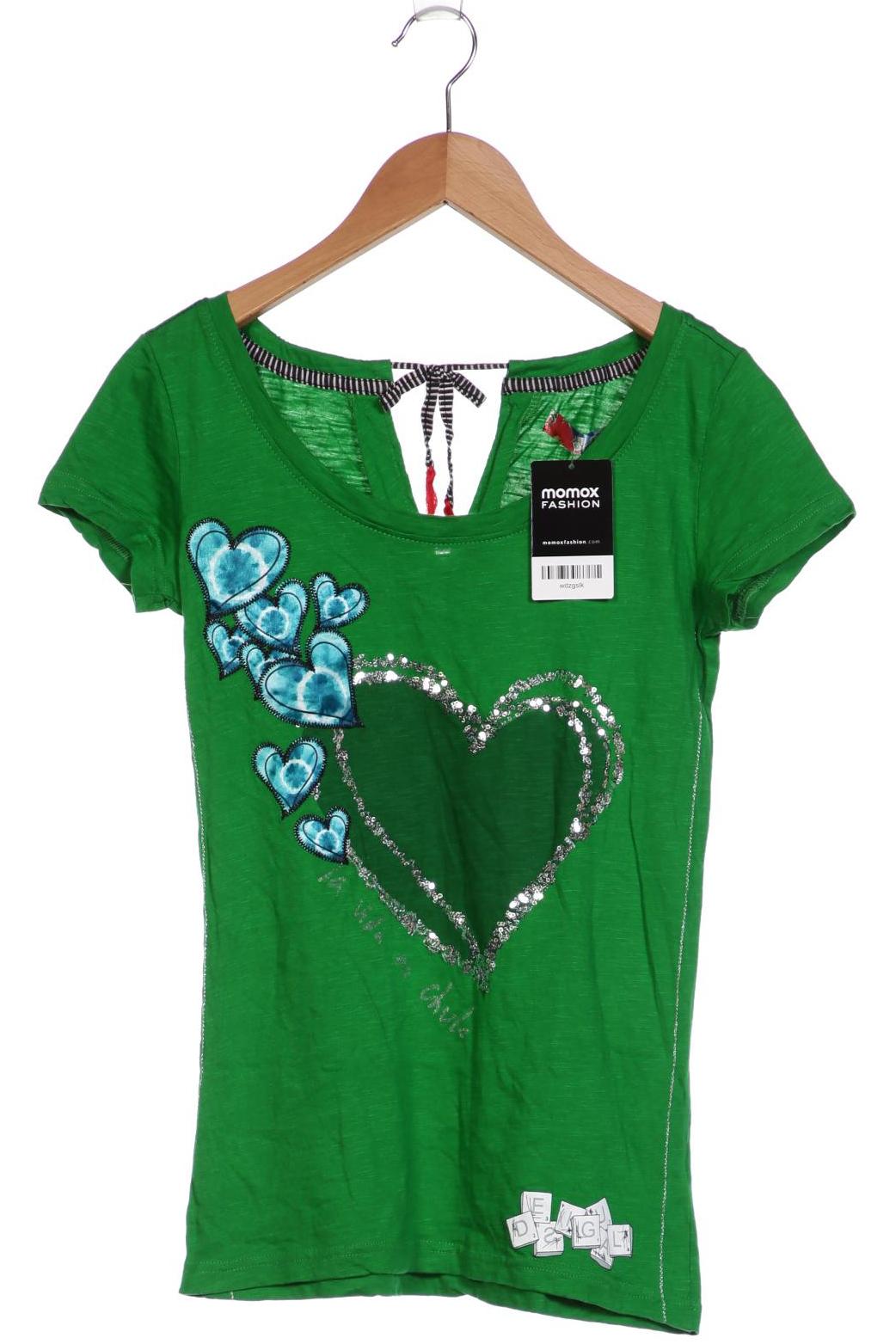 

Desigual Damen T-Shirt, grün, Gr. 34