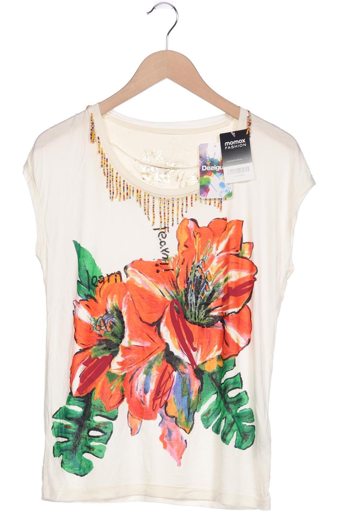 

Desigual Damen T-Shirt, cremeweiß, Gr. 34
