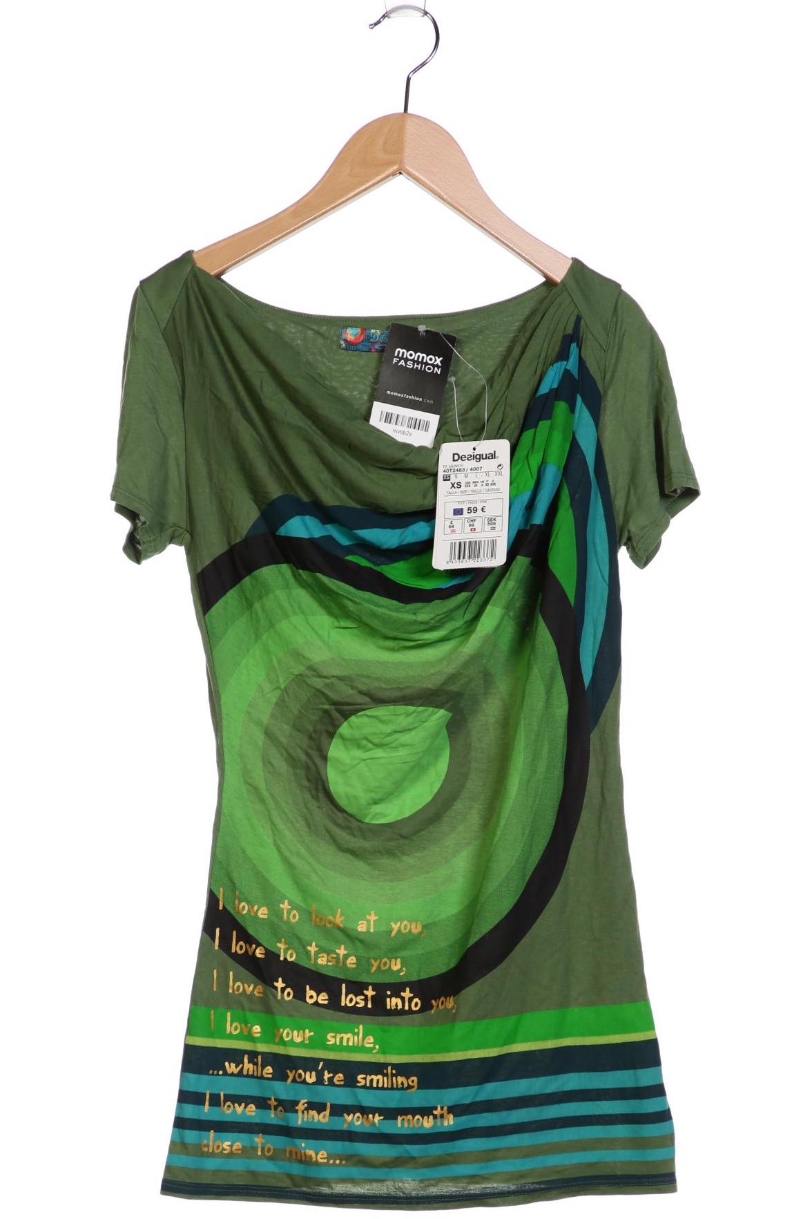 

Desigual Damen T-Shirt, grün, Gr. 34