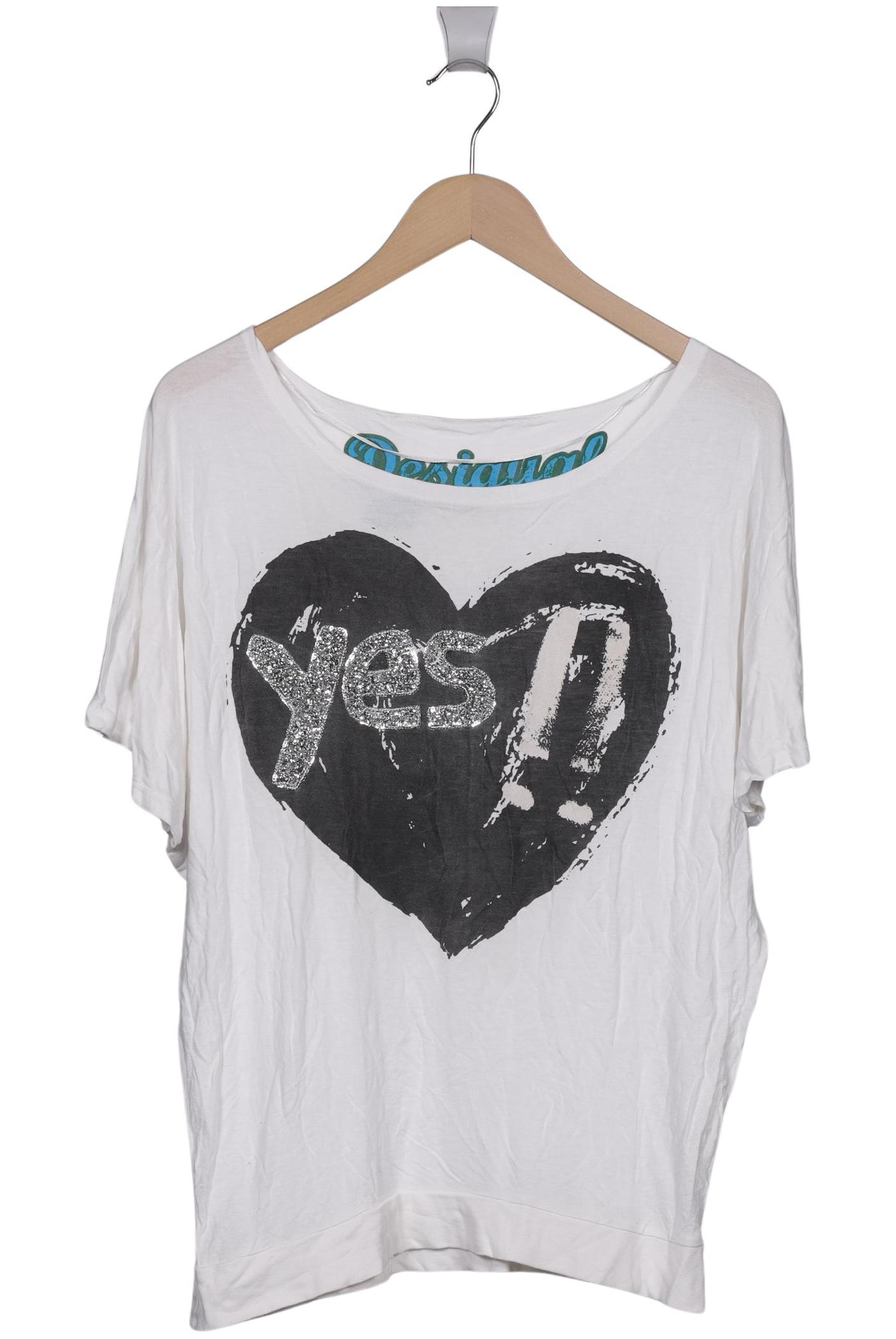 

Desigual Damen T-Shirt, weiß, Gr. 42