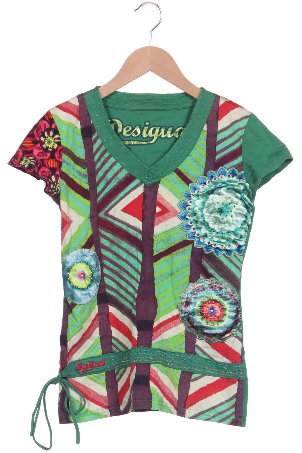 

Desigual Damen T-Shirt, grün, Gr. 36