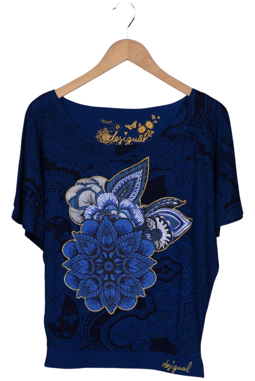 

Desigual Damen T-Shirt, blau, Gr. 36