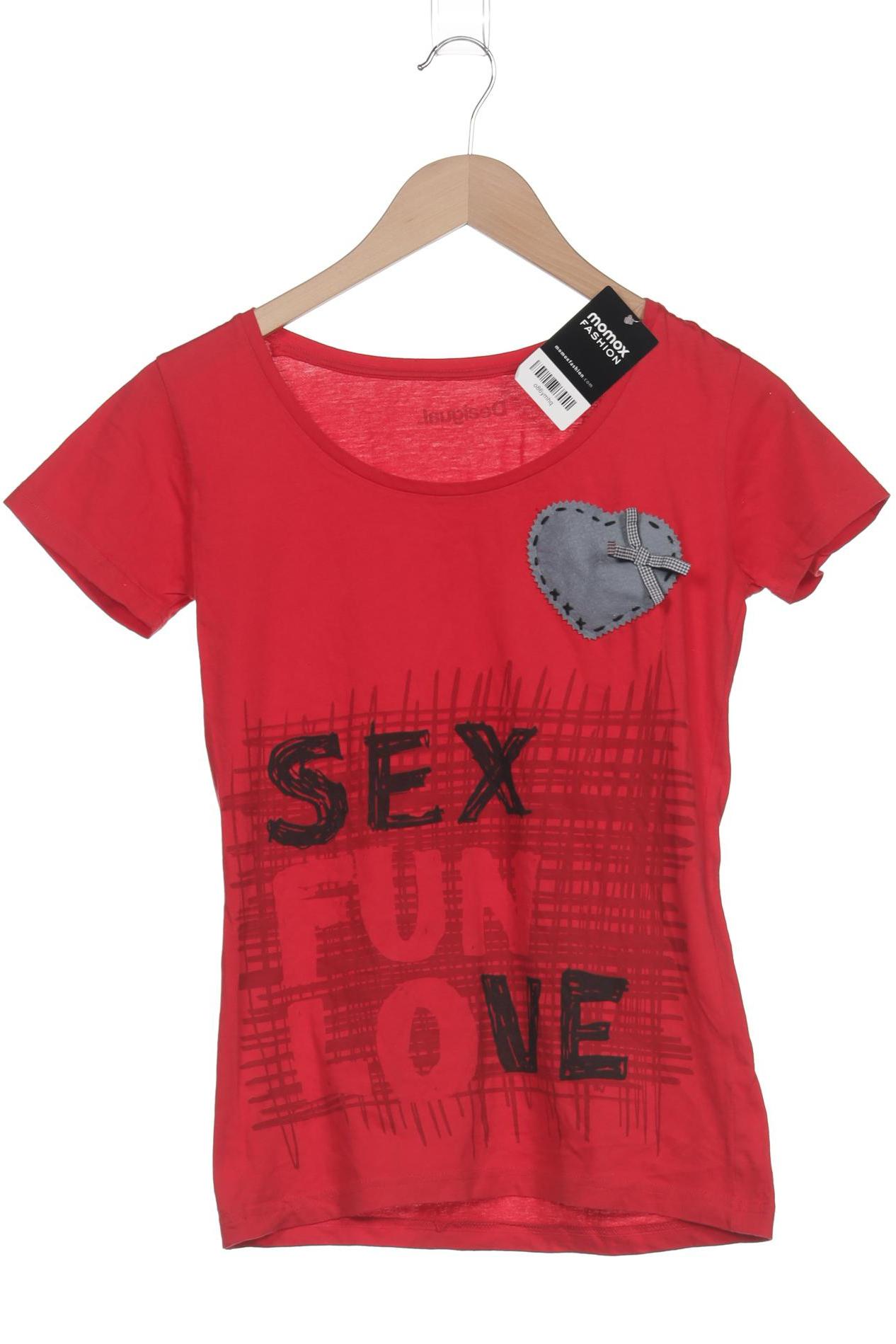 

Desigual Damen T-Shirt, rot, Gr. 36