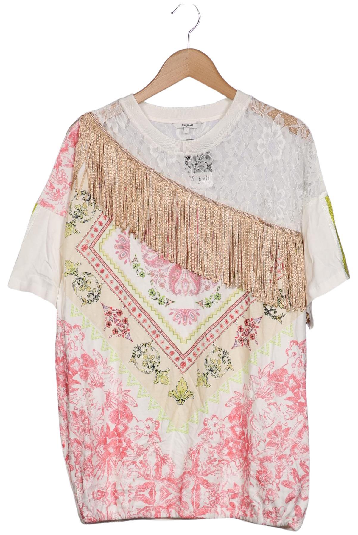 

Desigual Damen T-Shirt, cremeweiß, Gr. 42