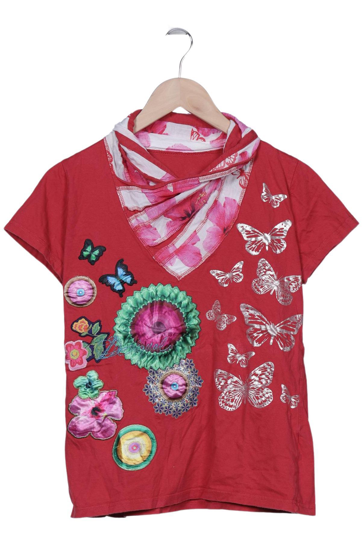 

Desigual Damen T-Shirt, rot, Gr. 42