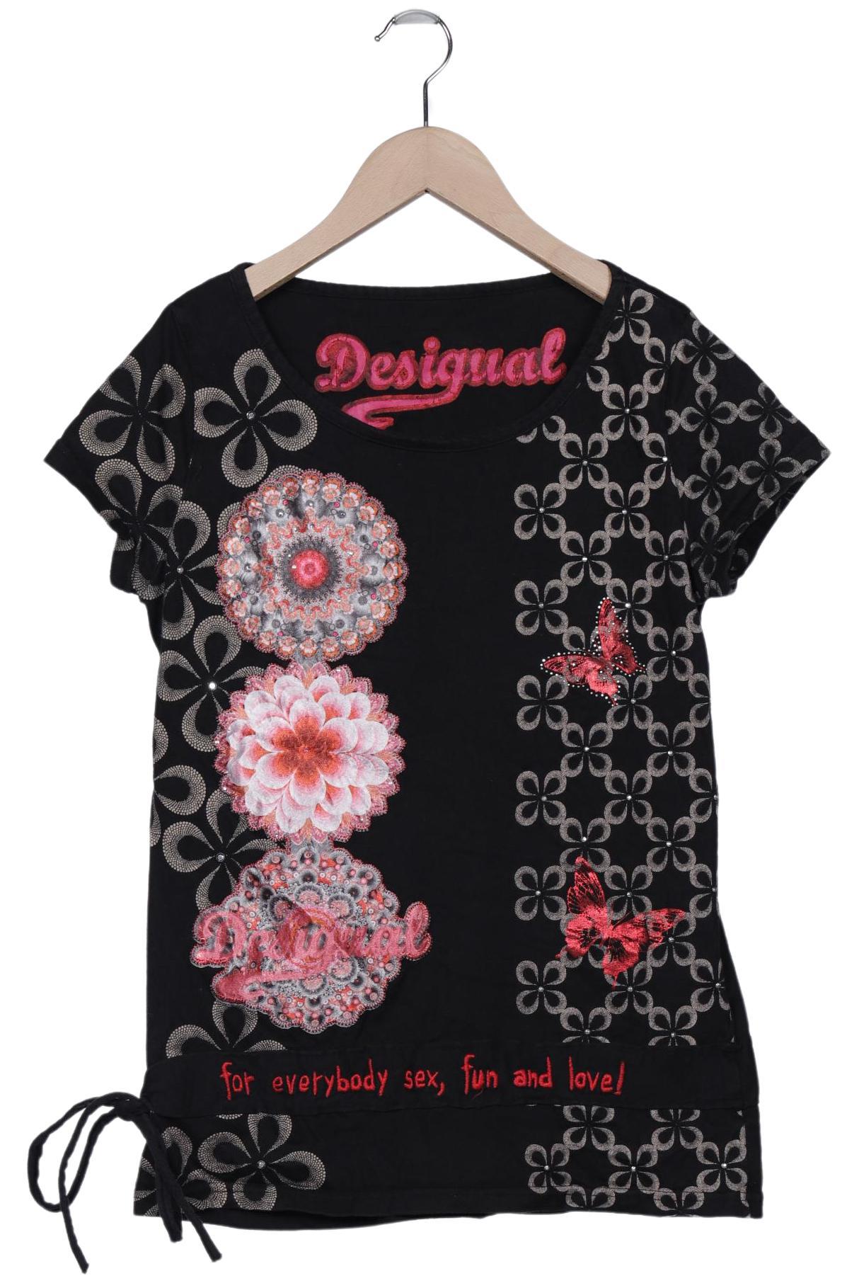 

Desigual Damen T-Shirt, schwarz, Gr. 38