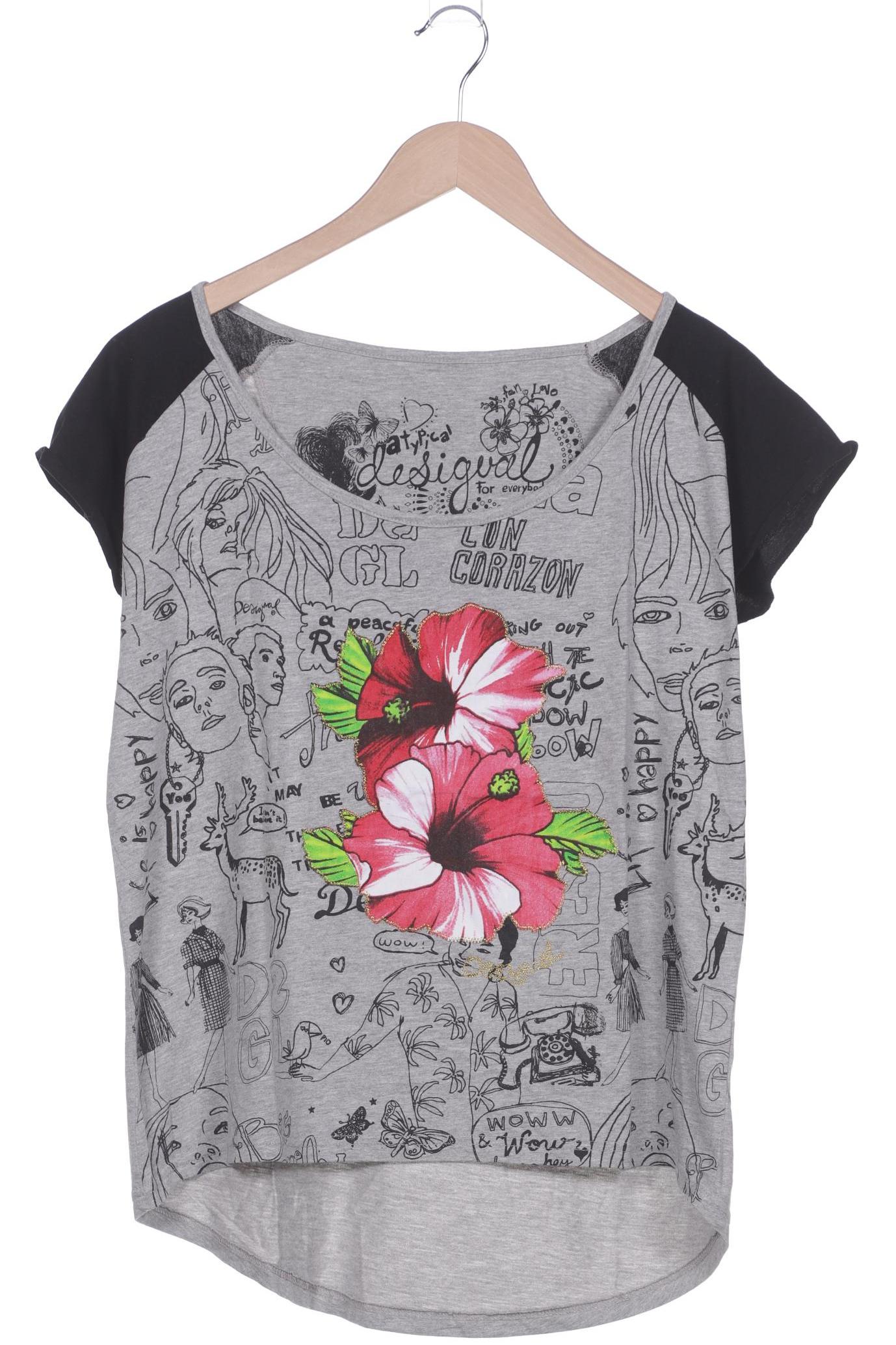 

Desigual Damen T-Shirt, grau, Gr. 44