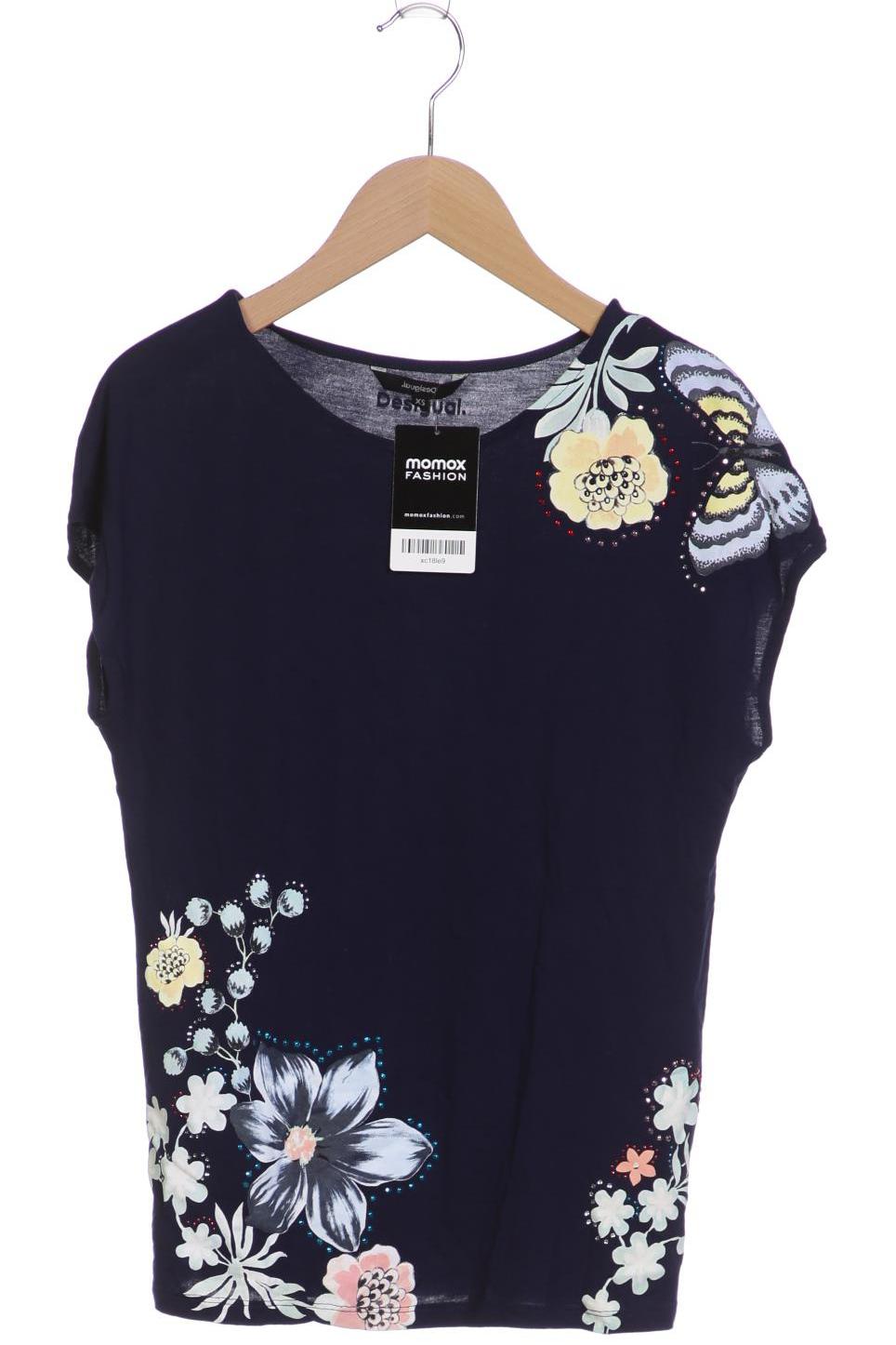 

Desigual Damen T-Shirt, marineblau, Gr. 34