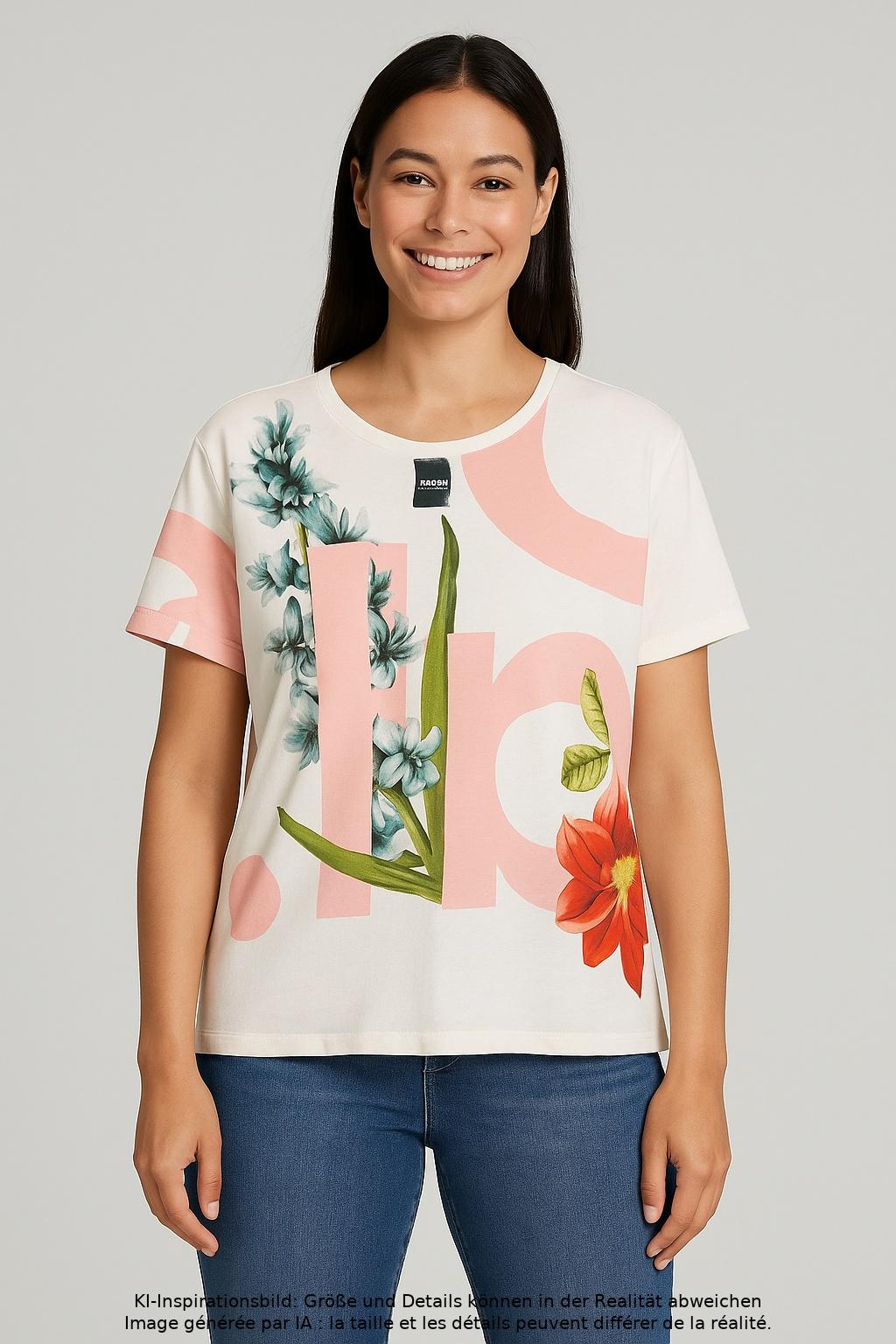 

Desigual Damen T-Shirt, weiß, Gr. 38