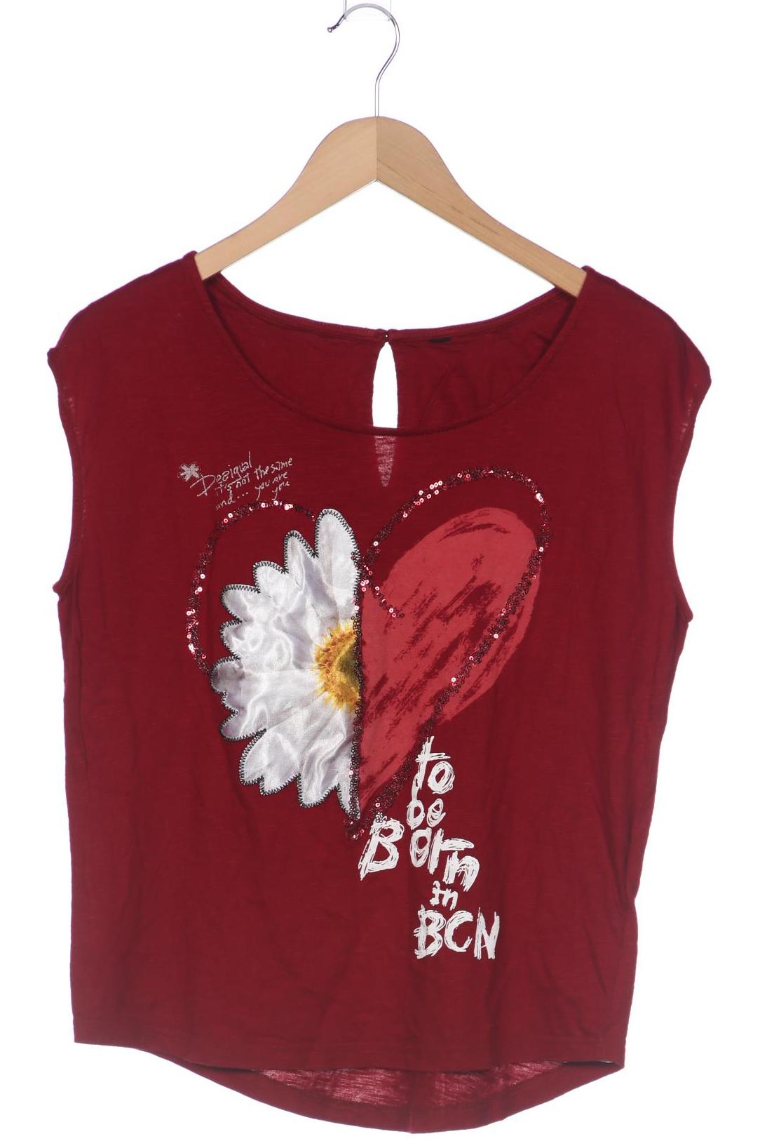 

Desigual Damen T-Shirt, bordeaux, Gr. 36