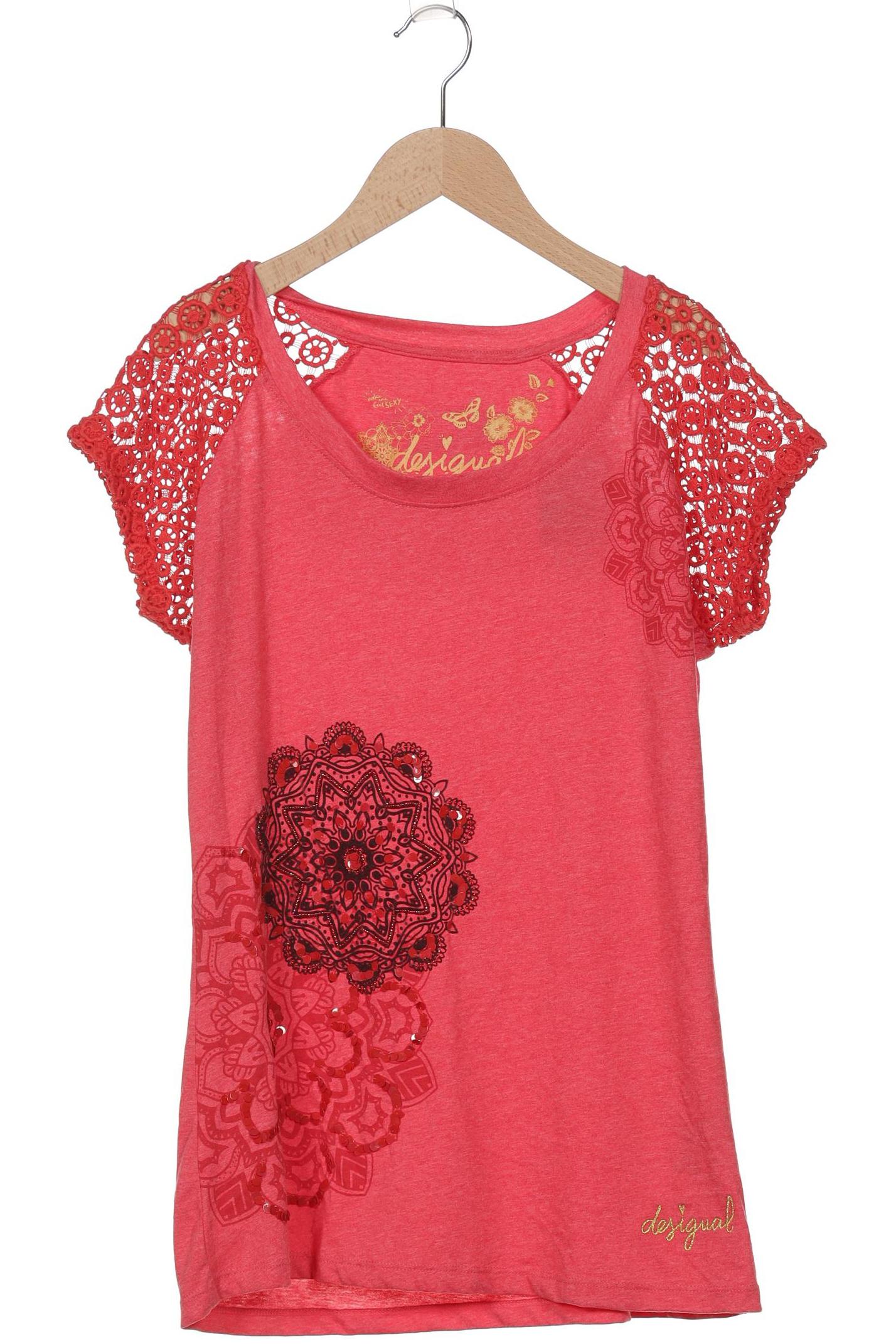 

Desigual Damen T-Shirt, rot, Gr. 44