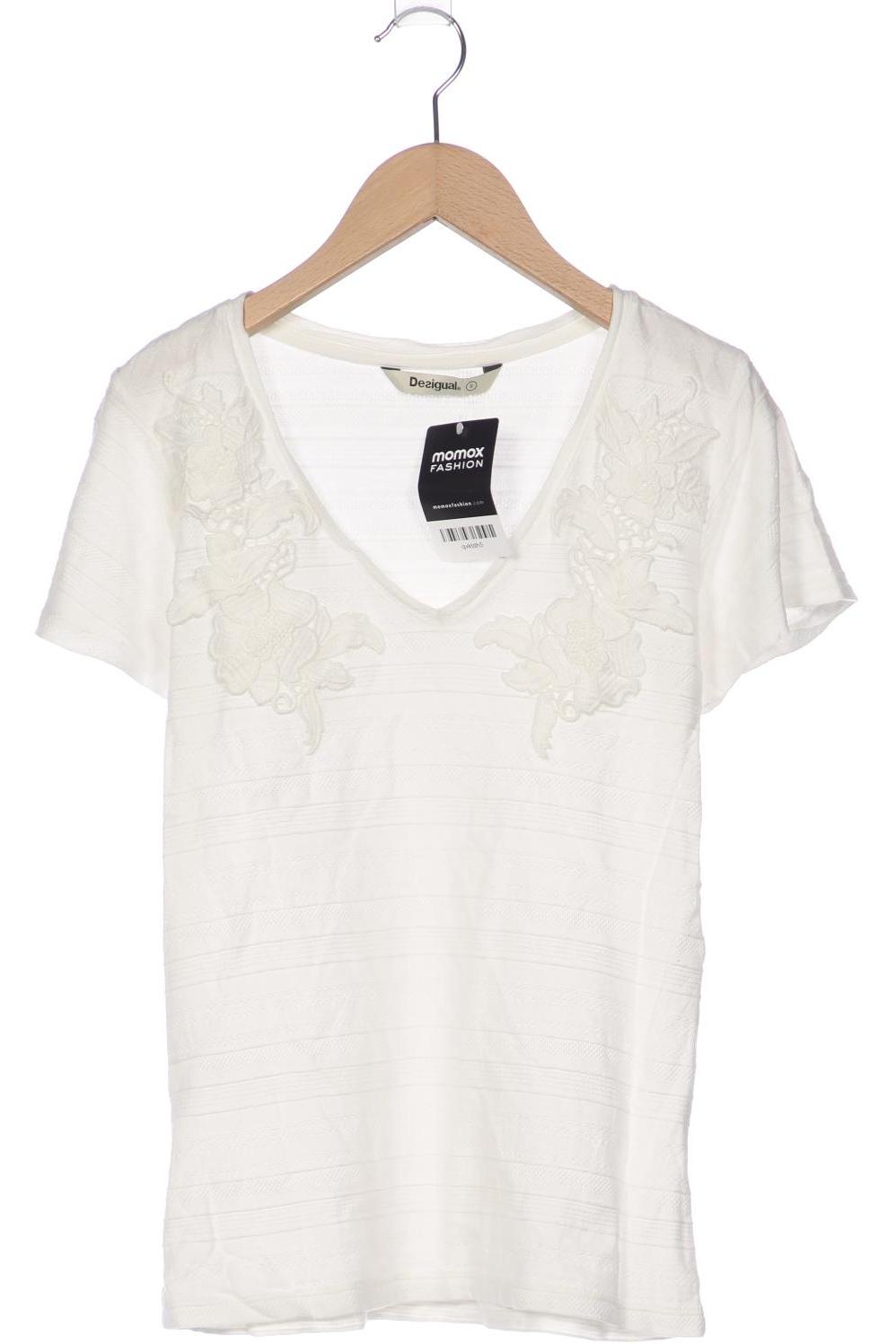 

Desigual Damen T-Shirt, cremeweiß, Gr. 36