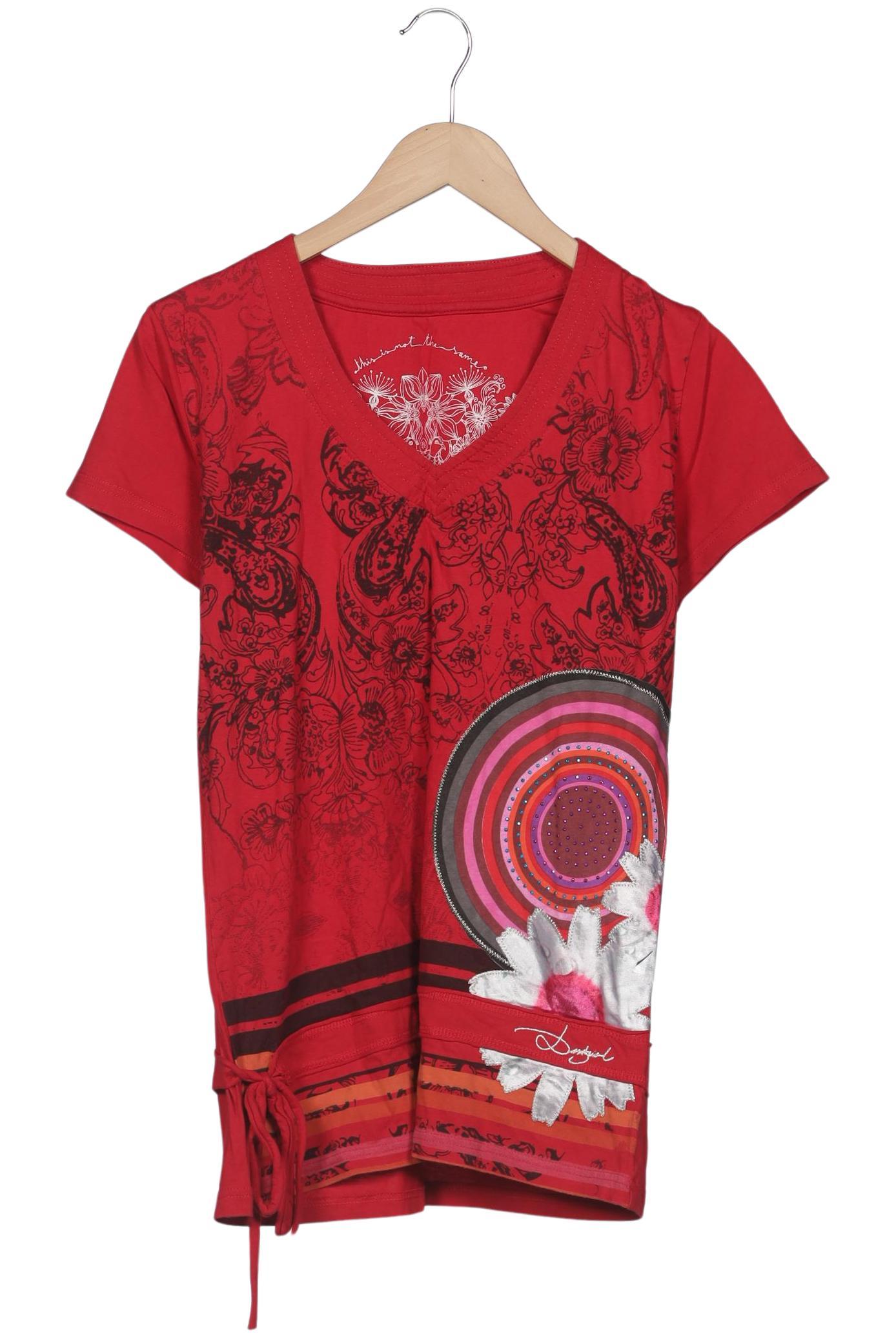 

Desigual Damen T-Shirt, rot, Gr. 44