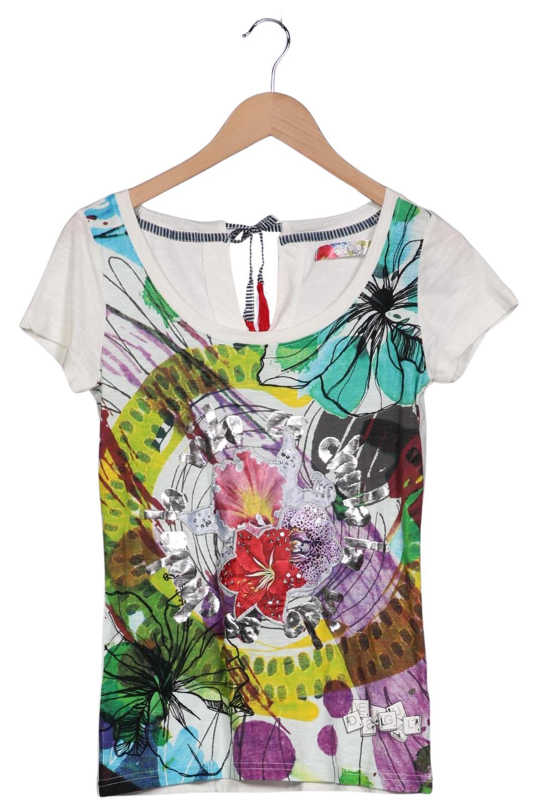 

Desigual Damen T-Shirt, weiß, Gr. 36