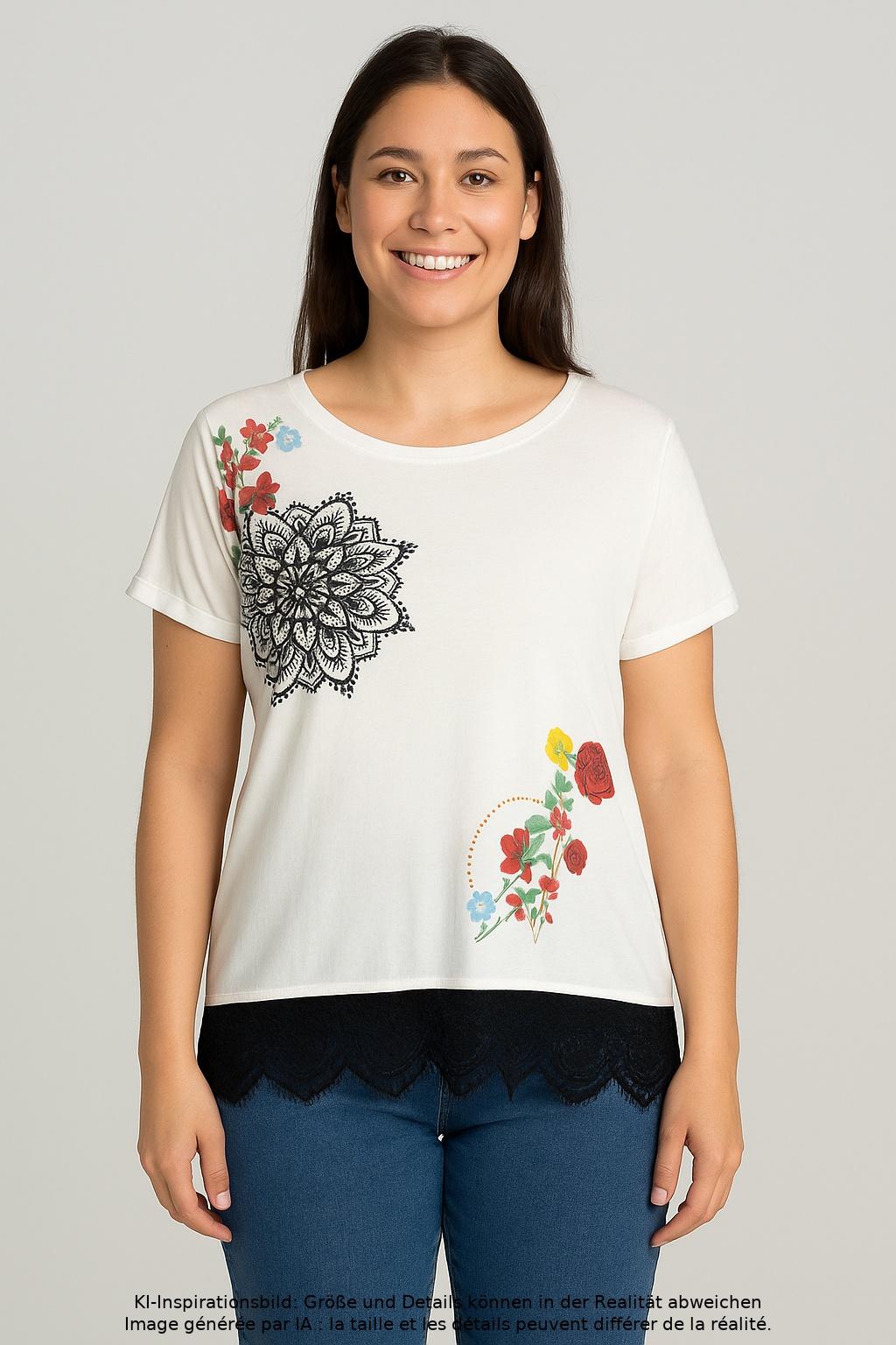 

Desigual Damen T-Shirt, weiß, Gr. 44