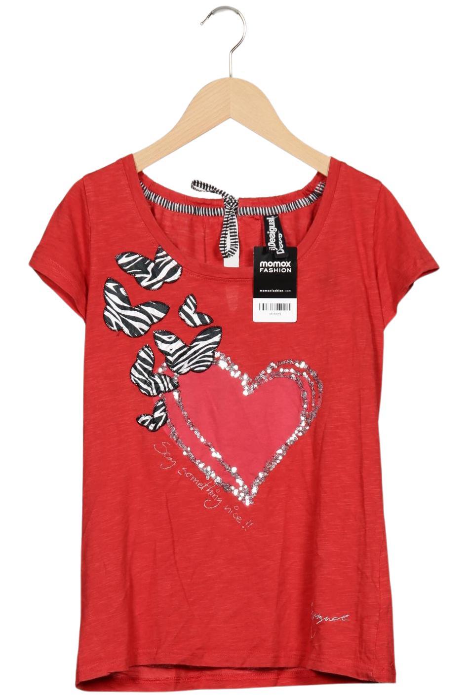 

Desigual Damen T-Shirt, rot, Gr. 38