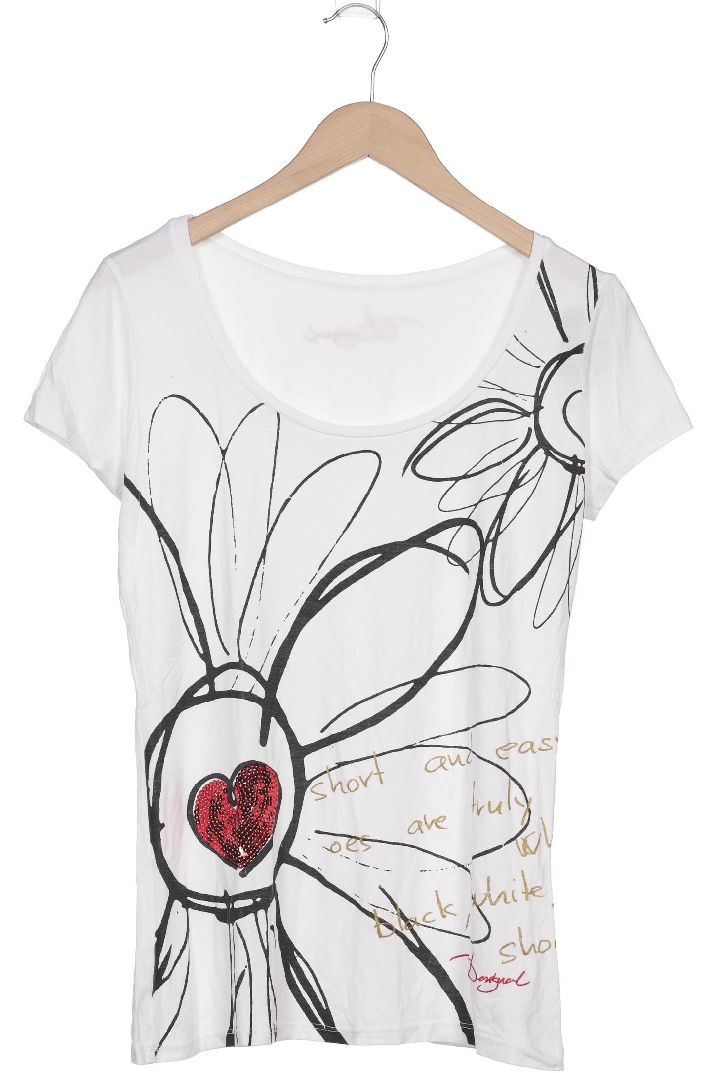 

Desigual Damen T-Shirt, weiß, Gr. 42