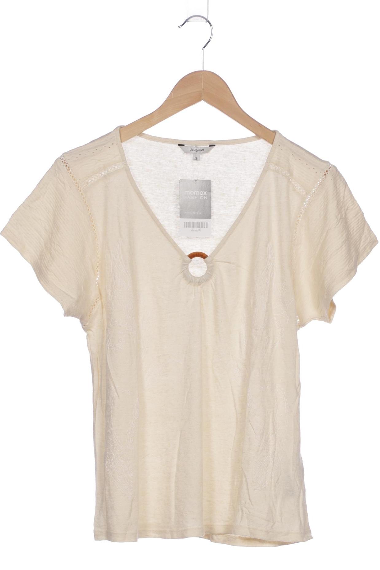 

Desigual Damen T-Shirt, cremeweiß, Gr. 36