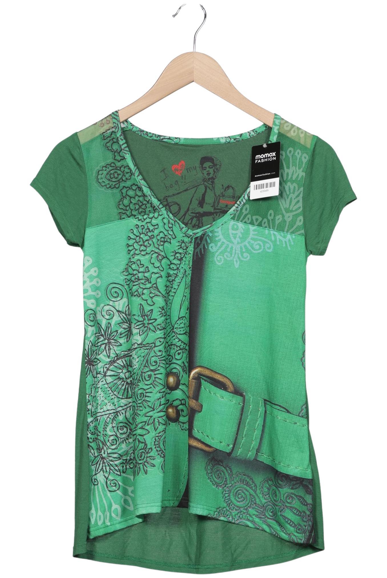 

Desigual Damen T-Shirt, grün, Gr. 34