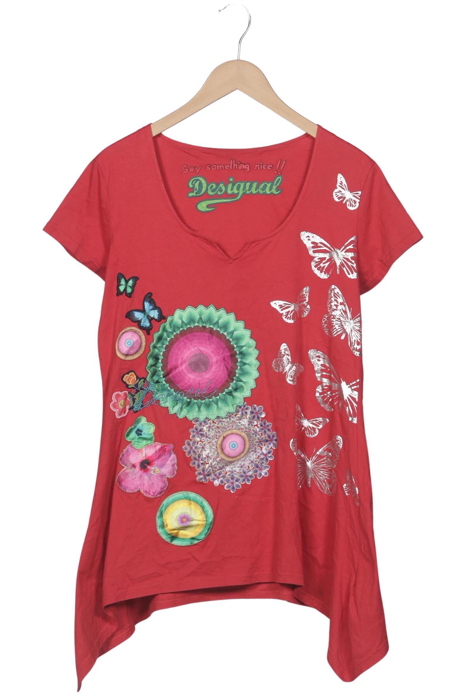 

Desigual Damen T-Shirt, rot, Gr. 44