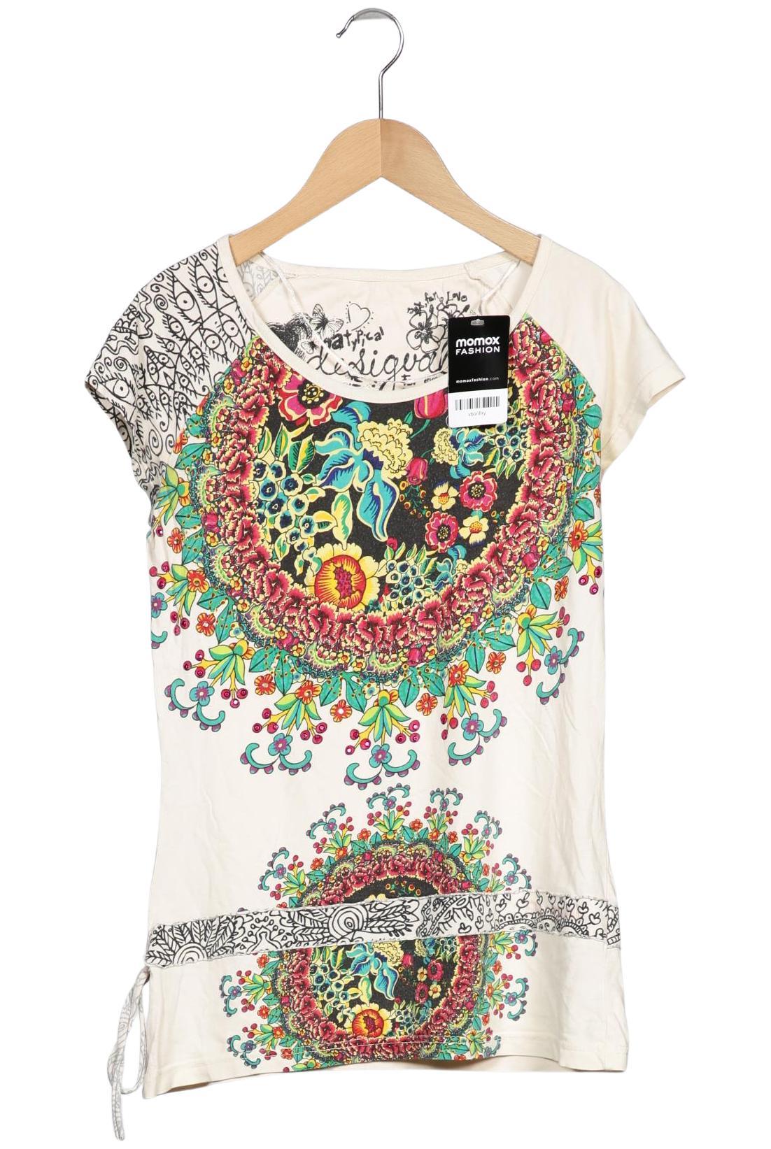 

Desigual Damen T-Shirt, cremeweiß, Gr. 38